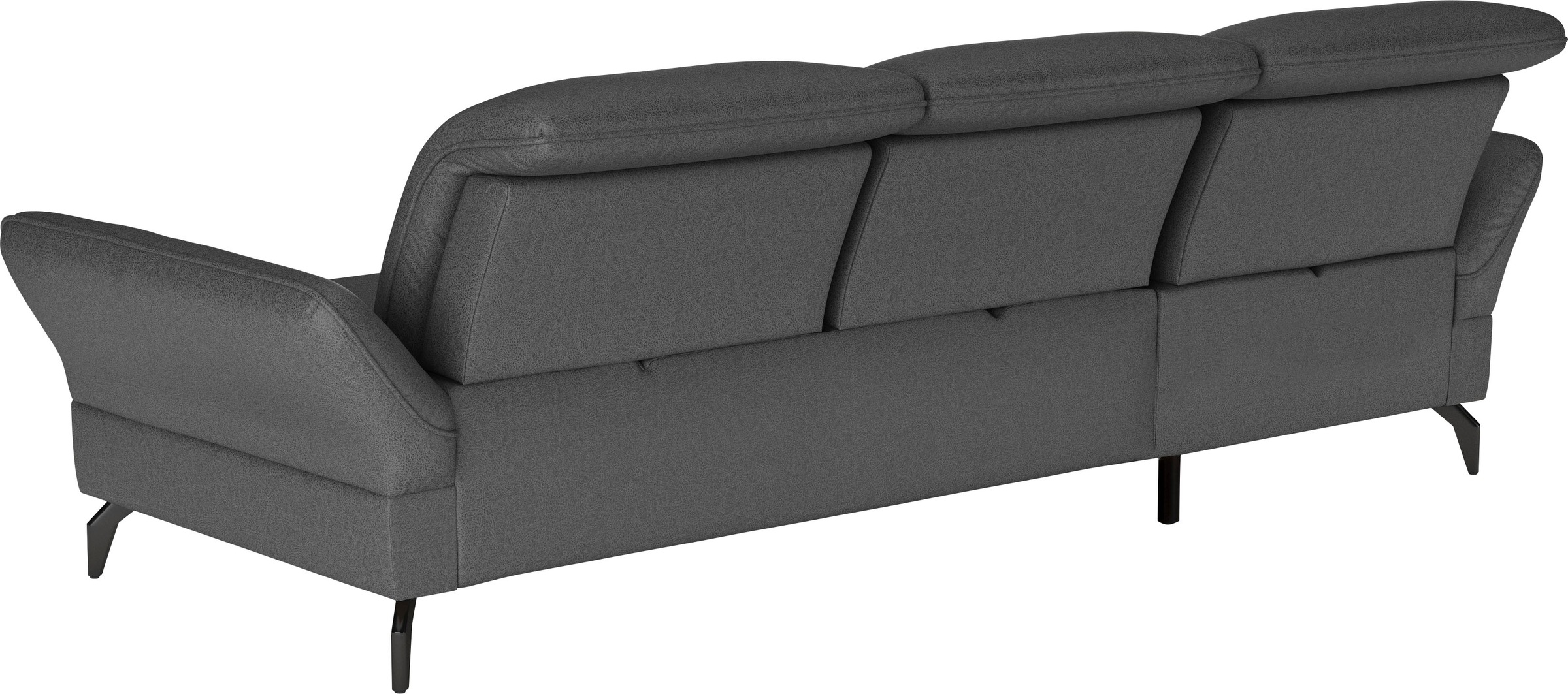 sit&more Ecksofa »Leandro L-Form«, Wahlweise mit Bett-, Kopfteil - und Armlehnfunktion, sowie Bettkasten