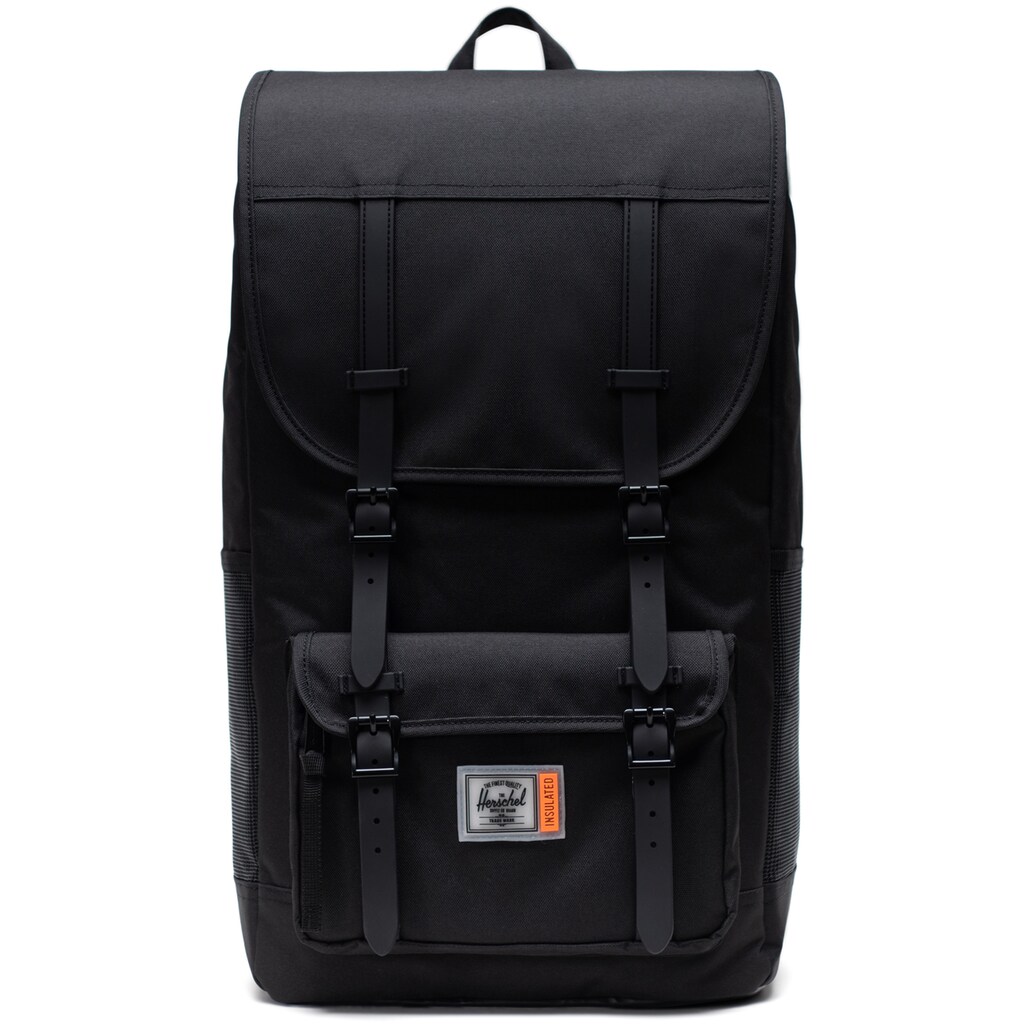 Herschel Freizeitrucksack »Insulated, Little America Pro, Black«, zum Teil aus recyceltem Material