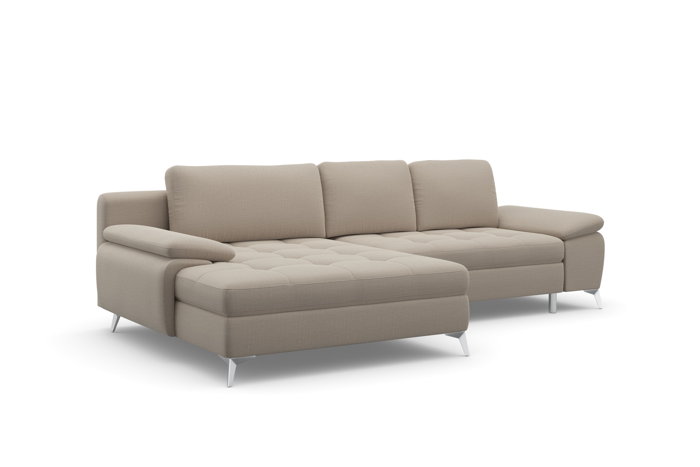 sit&more Ecksofa »Latigo L-Form«, mit Mega-Recamiere, wahlweise mit Bettfunktion und Bettkasten