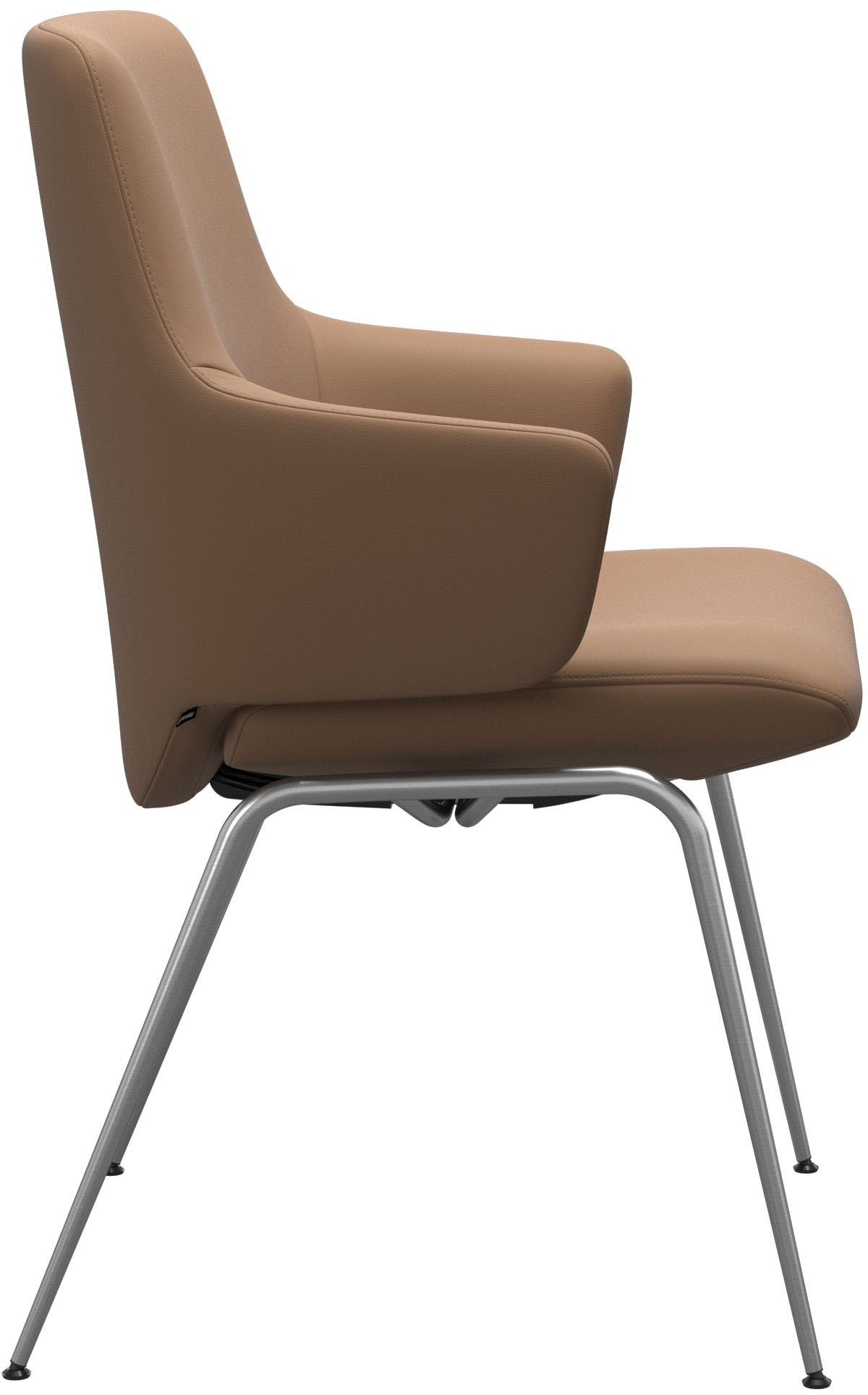Stressless® Polsterstuhl »Laurel«, Leder BATICK, Low Back mit Armlehne, Größe L, mit Beinen aus Stahl in Chrom glänzend