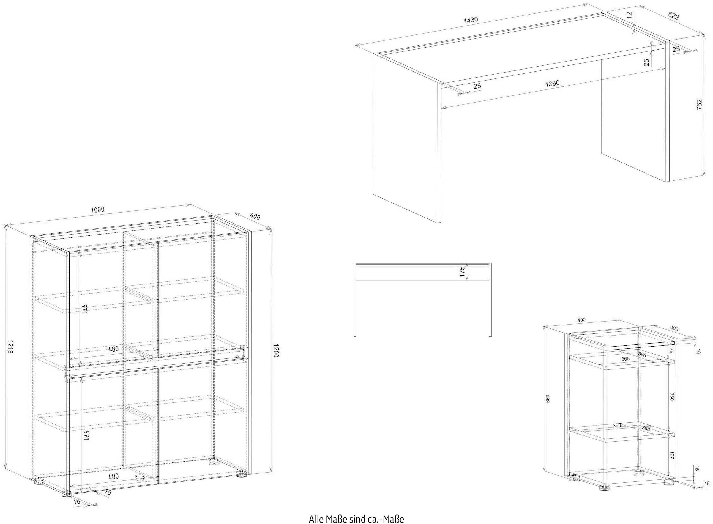 INOSIGN Büromöbel-Set »CiTY/GiRON«, (Set, 3 St.) im Online-Shop kaufen