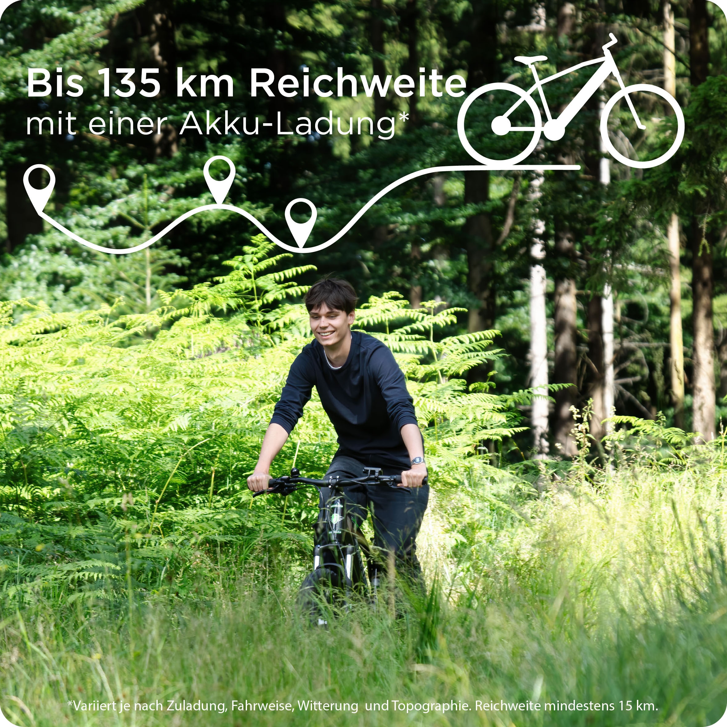 Zündapp E-Bike »Z898«, 10 Gang, Heckmotor 250 W, Pedelec, Elektrofahrrad für Damen u. Herren, MTB