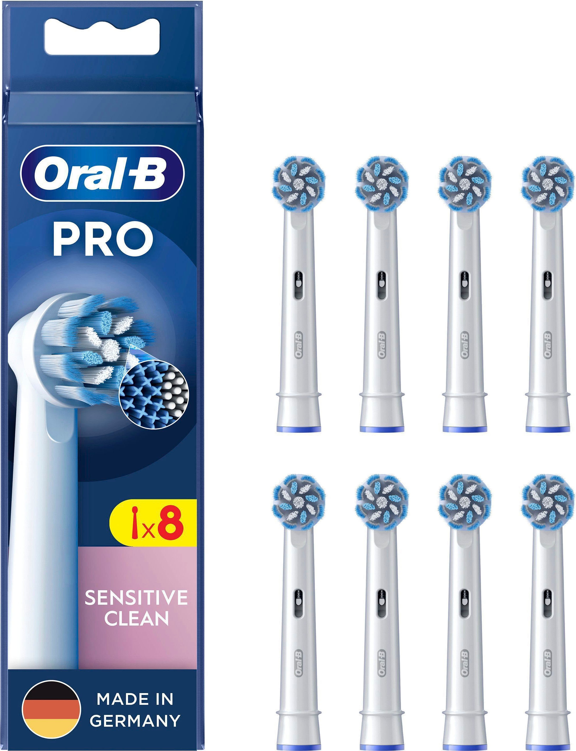 Oral-B Aufsteckbürsten »Pro Sensitive Clean«, X-förmige Borsten