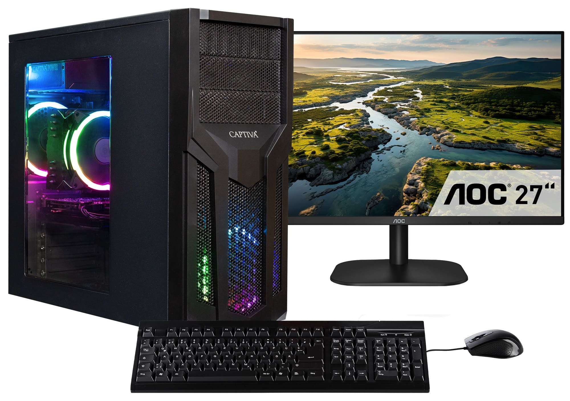CAPTIVA Business-PC-Komplettsystem »Power Starter R79-991 TFT Bundle« 68, 6 ′′ AMD Ryzen 5 AMD 16 GB RAM 500 GB SSD schwarz Windows 11 Home 64-bit