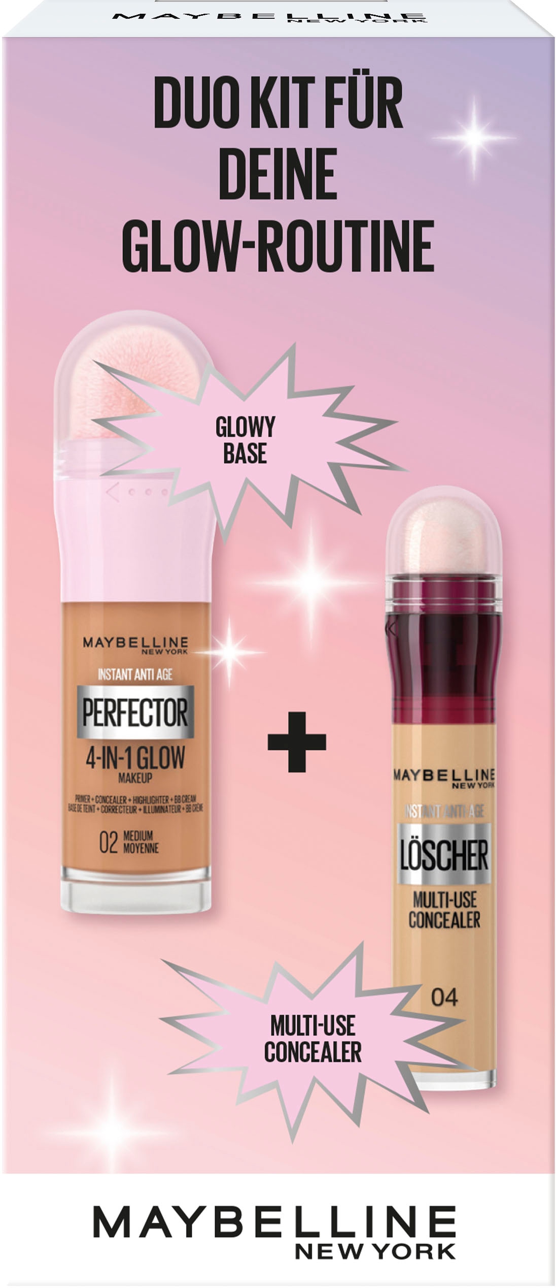 Schmink-Set »Maybelline New York Instant Perfector Glow + Concealer«, mit vielseitigen...