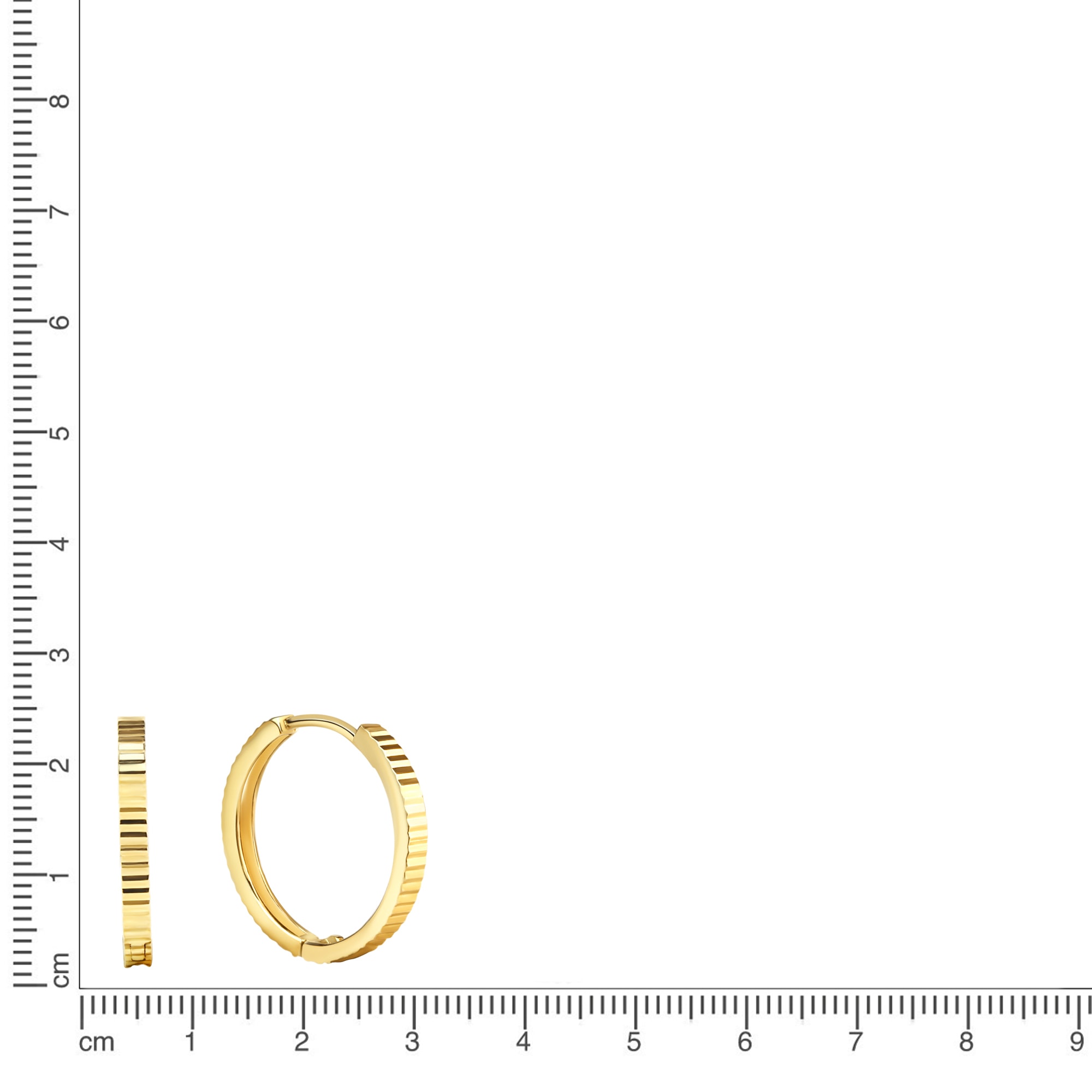 Vivance Paar Creolen »375/- Gelbgold diamantiert Ø 17mm«