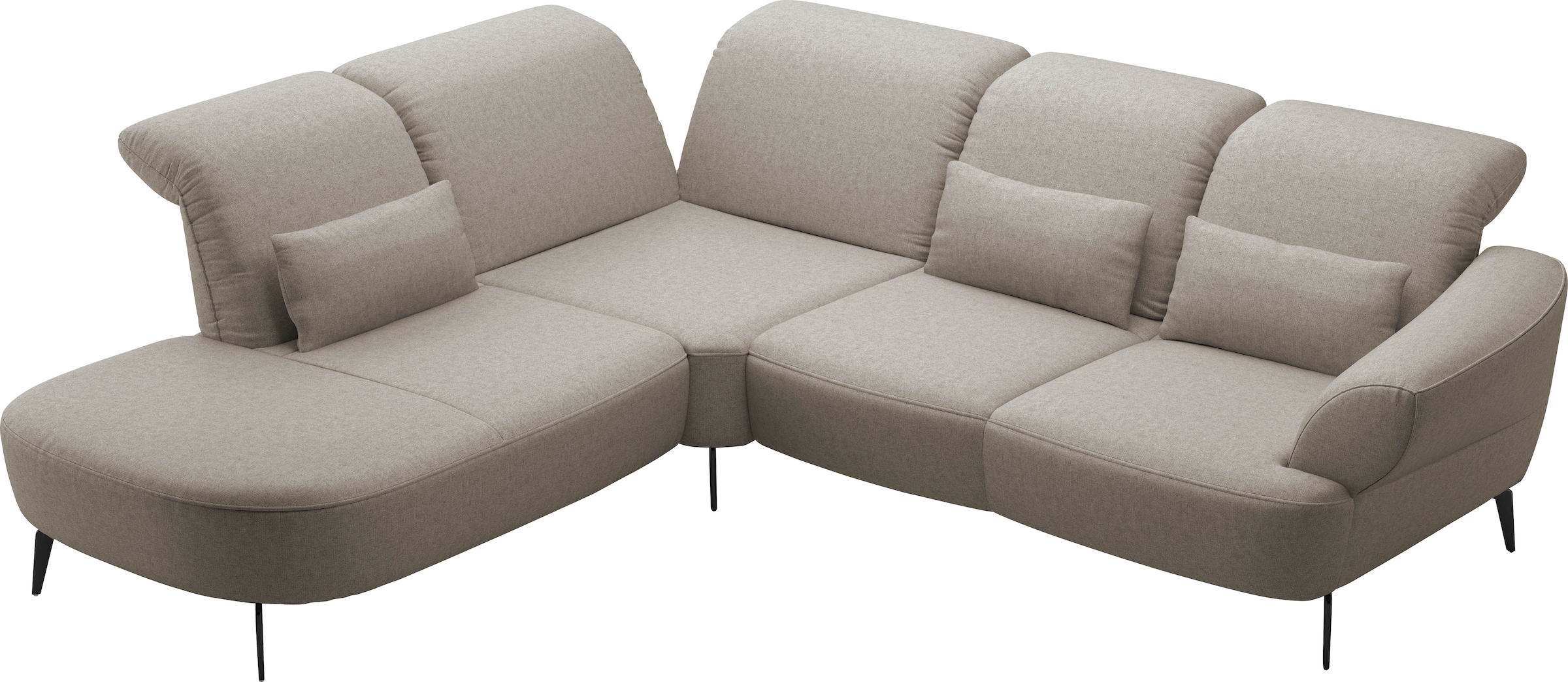 sit&more Ecksofa »Dance, L-Form, inkl. Sitztiefenverstellung«, inkl. Click&Seat, optional mit Kopfteilverstellung