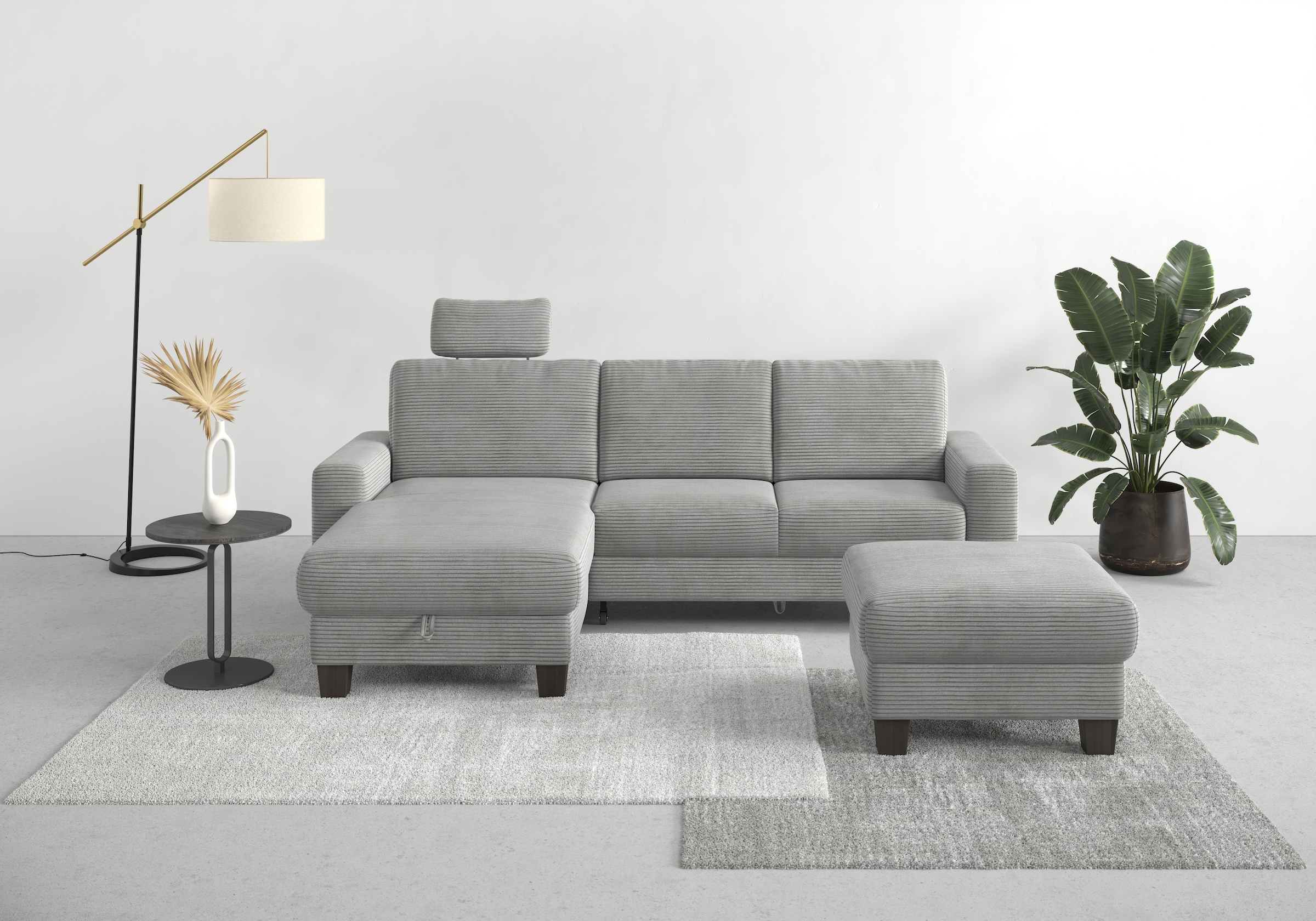 Home affaire Ecksofa »Summer L-Form«, mit Recamiere, mit oder ohne Bettfunk günstig online kaufen
