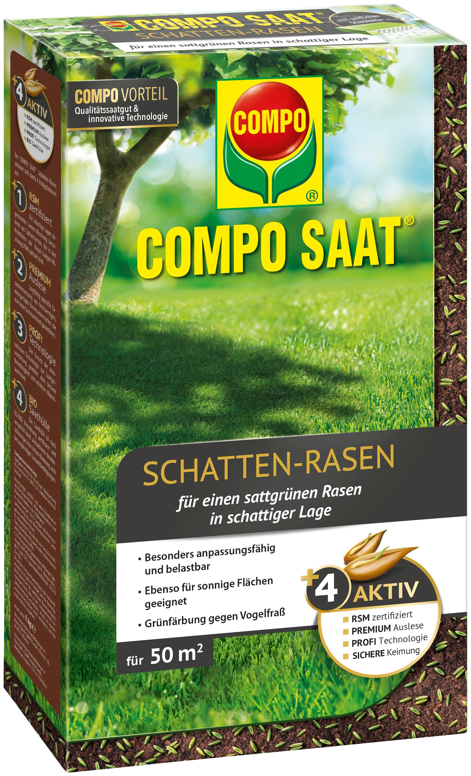 Compo Rasensamen »COMPO SAAT®«, Schatten-Rasen, 1 kg, für 50 m²