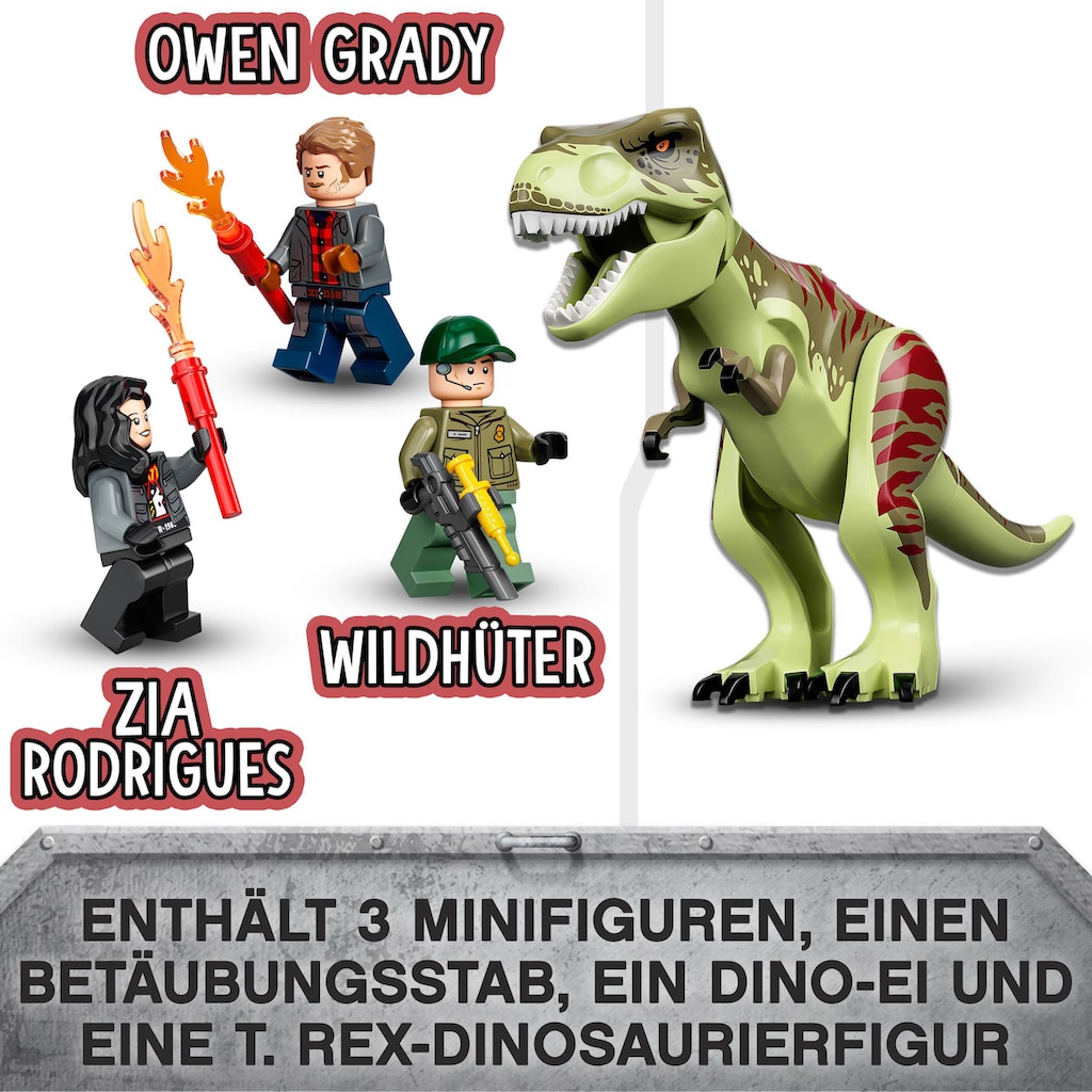 LEGO® Konstruktionsspielsteine »T. Rex Ausbruch (76944), LEGO® Jurassic World«, (140 St.), Made in Europe