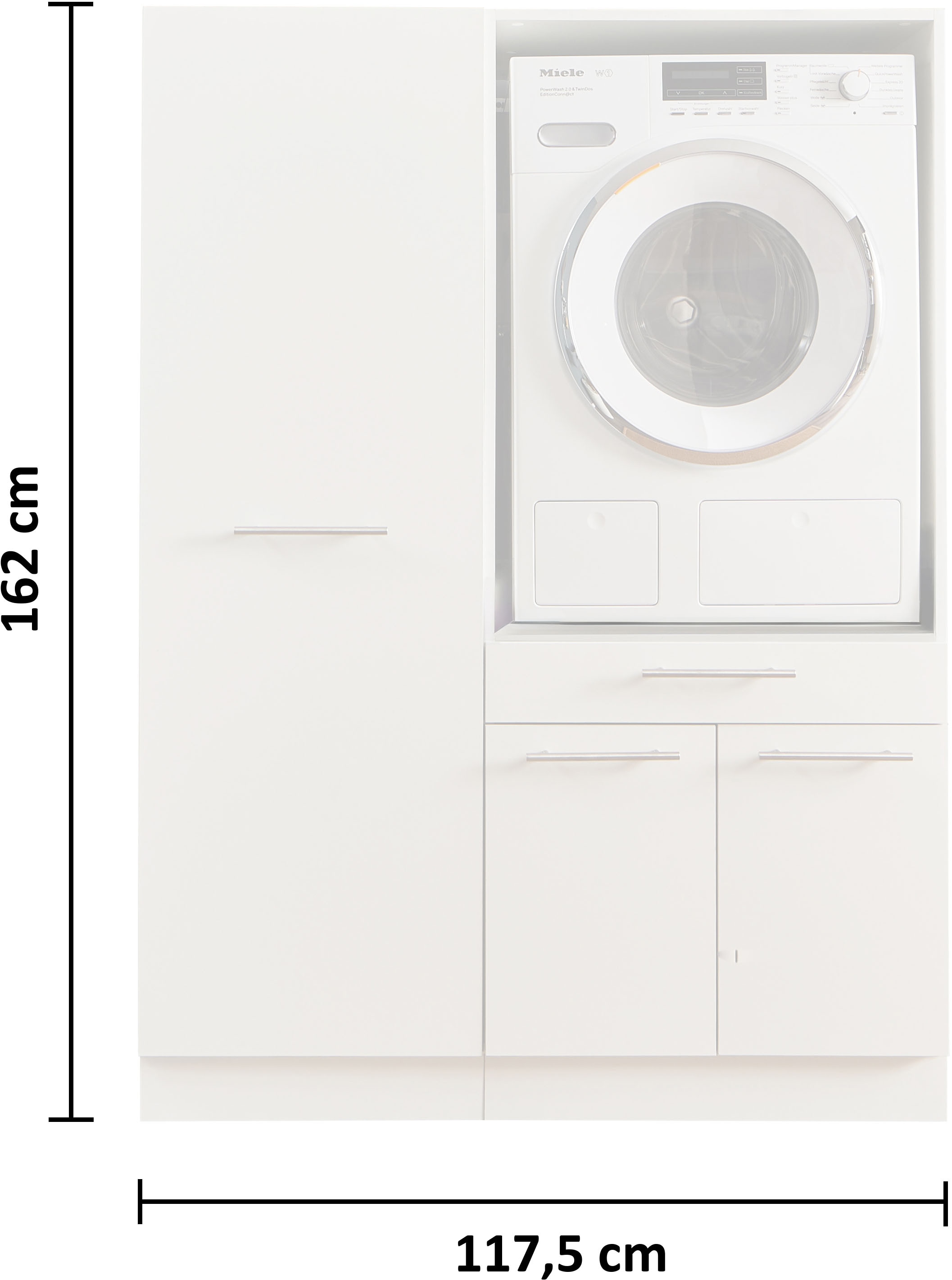 Laundreezy Mehrzweckschrank-Set »LAUNDREEZY LDSK6«, Breite 117,5 cm