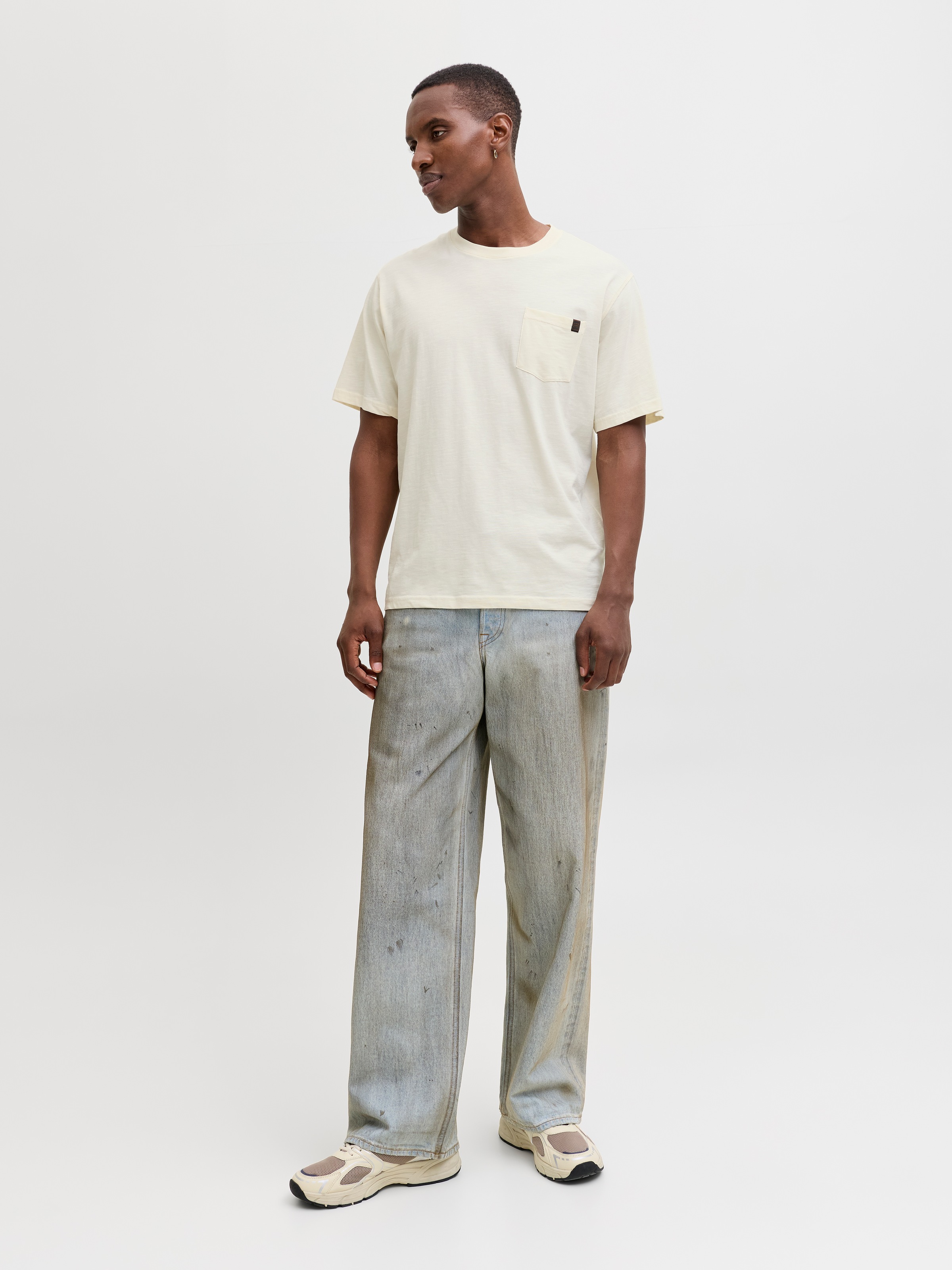 Jack & Jones Kurzarmshirt »JJEDOVER SLUB TEE SS NOOS« Baumwollmischung, relaxed fit