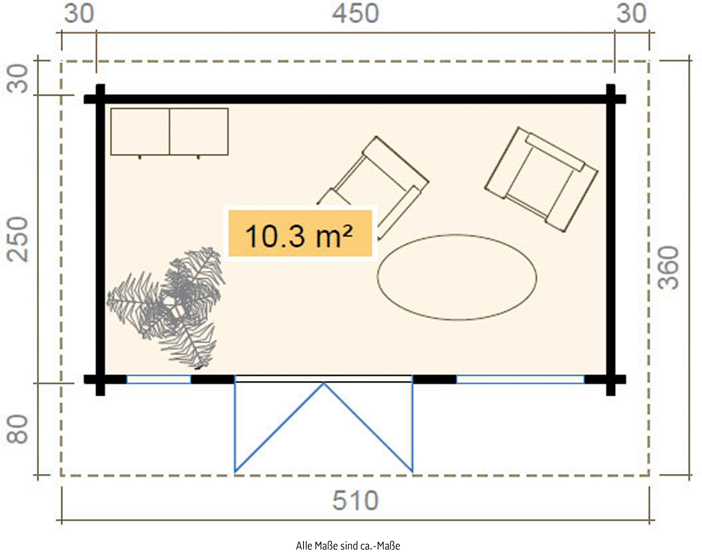 LASITA MAJA Gartenhaus »DORSET«, (Set, inkl. Fussbodenbretter zum verlegen)