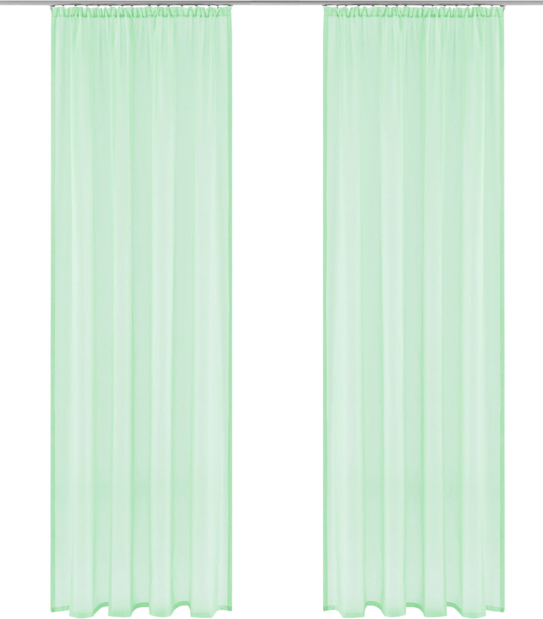 my home Gardine »XANA mit Ösen, Kräuselband oder Schlaufen«, (1 St.), Bestseller, einfarbig, 1 bzw. 2 Schals, pflegeleicht, Schal