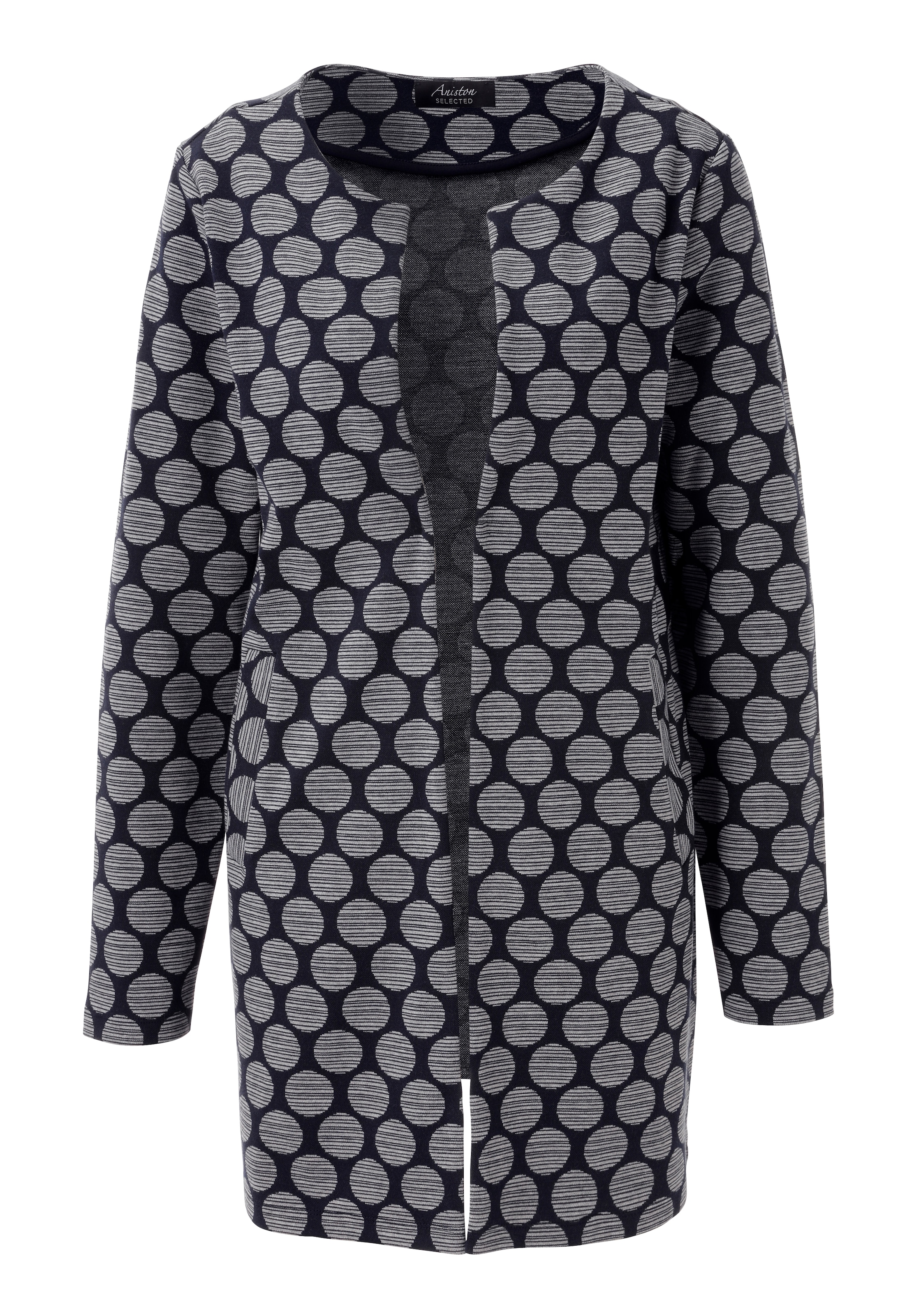 Aniston SELECTED Longblazer in modischer Länge und mit gestreiften Punkten - NEUE KOLLEKTION