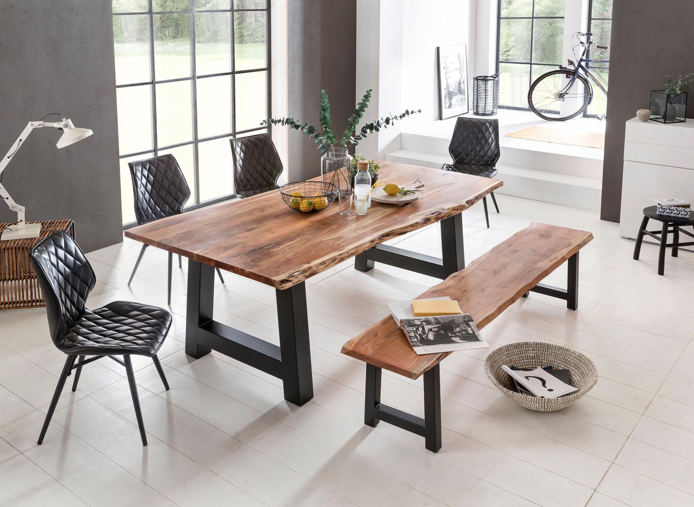 Home affaire Esstisch »Manhattan«, mit Metallgestell in A-Form