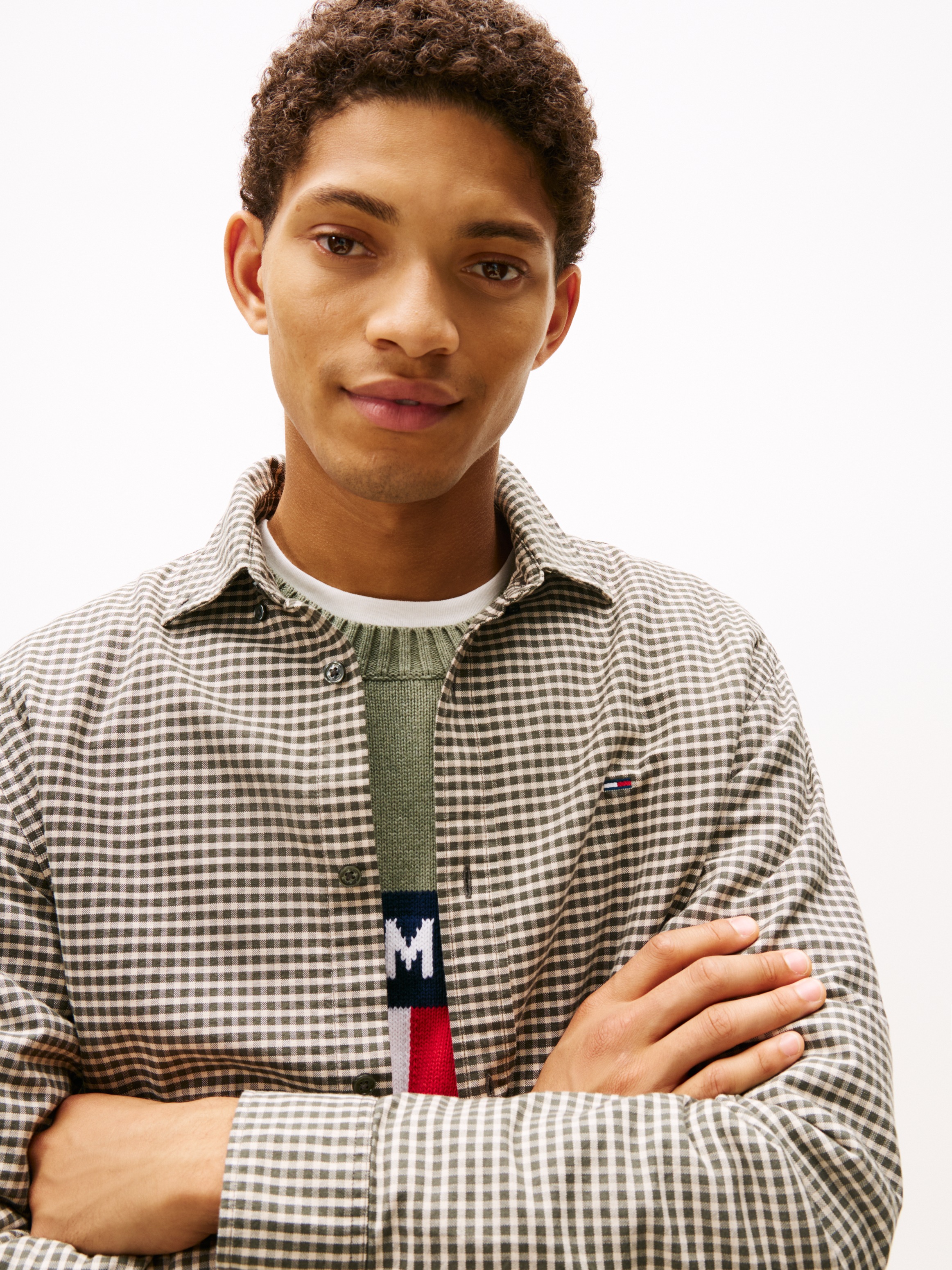 Tommy Jeans Langarmhemd »TJM OXFORD CHECK« regular fit, Karohemd, Button-down-Kragen