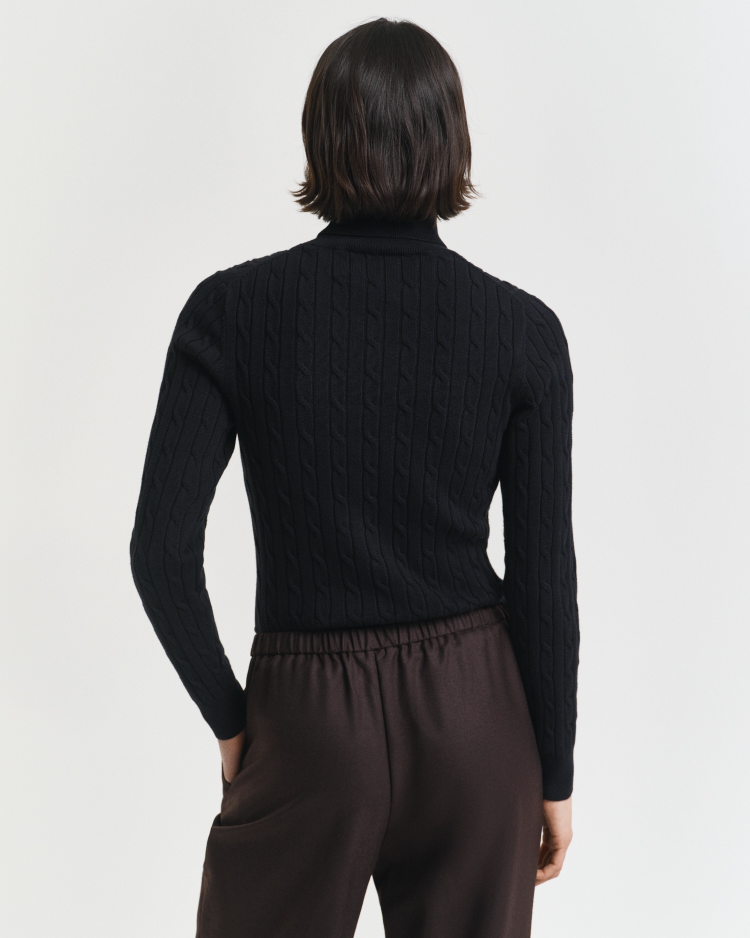 Gant Rollkragenpullover »STRETCH COTTON CABLE TURTLENECK« mit Zopfmuster