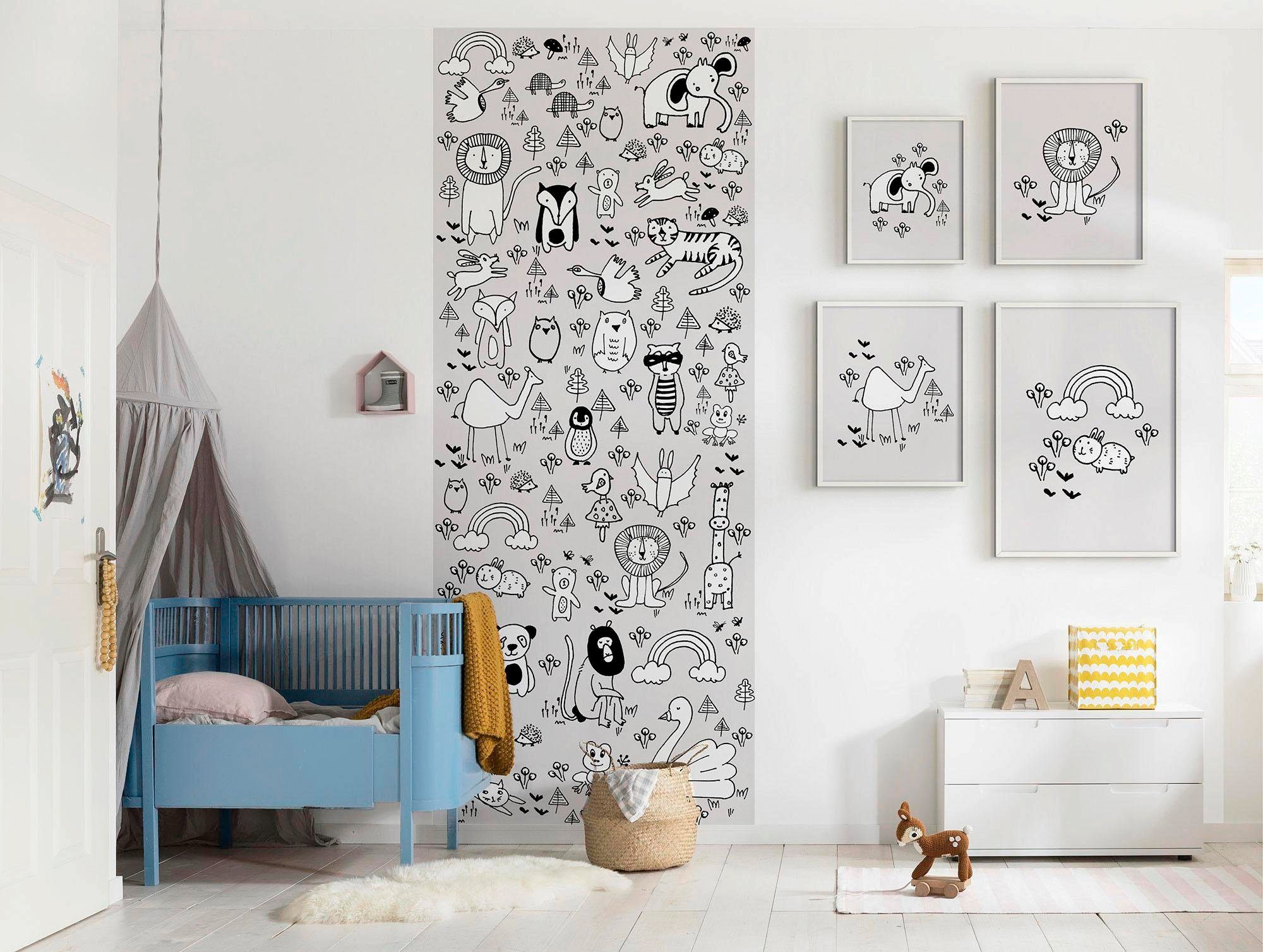 Komar Bild »Scribble Elephant«, Tiere, (1 St.), Wandbild zur Dekoration - ohne Rahmen
