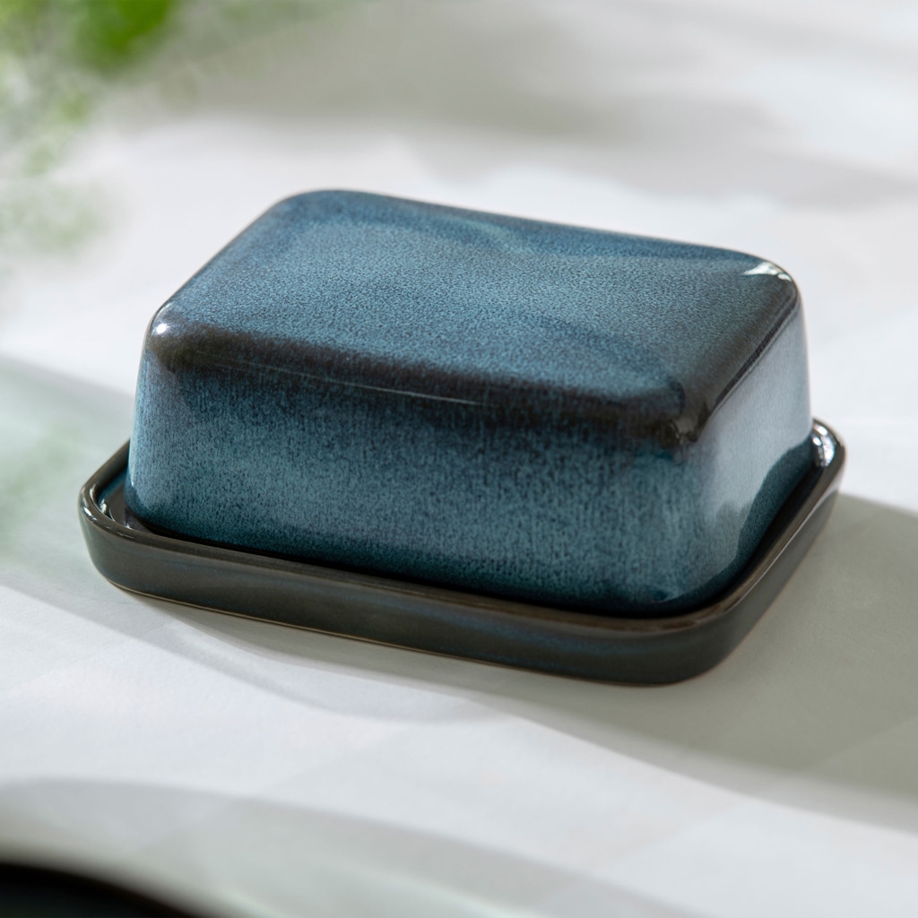 like. by Villeroy & Boch Butterdose »Butterdose Lave glacé 15 x 12 x 6,5 cm türkis«, (1 tlg.)