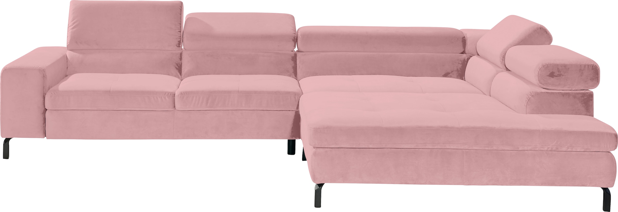 GALLERY M branded by Musterring Ecksofa »Felicia Due L-Form«, Wahlweise mit Sitzvorzug, inkl. Kopfteilverstellung, Sitzhöhe 40 cm
