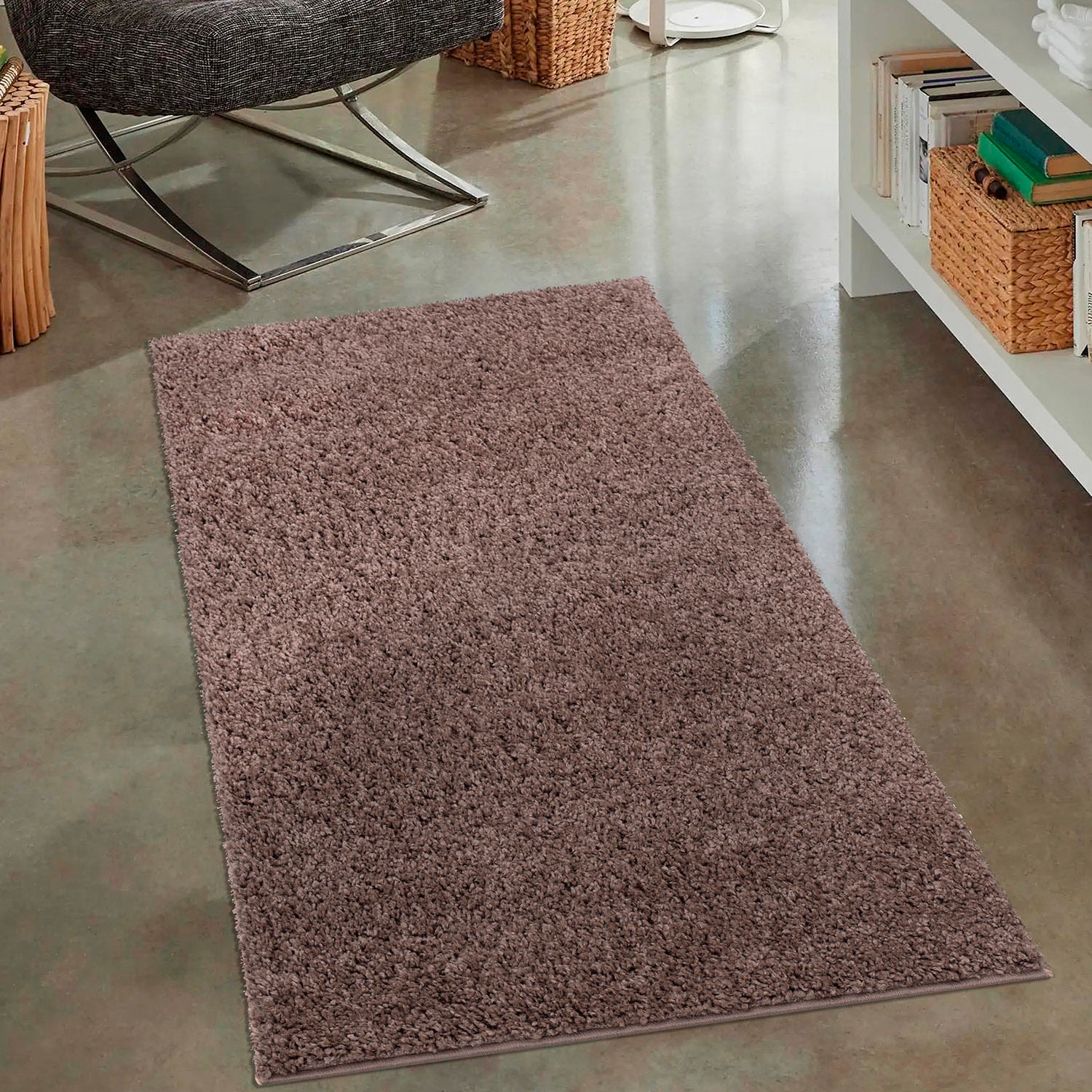 Carpet City Hochflor-Teppich »City Shaggy«, rechteckig, 30 mm Höhe, Auch als Läufer, Langflor, Uni, Shaggy, flauschig-weich