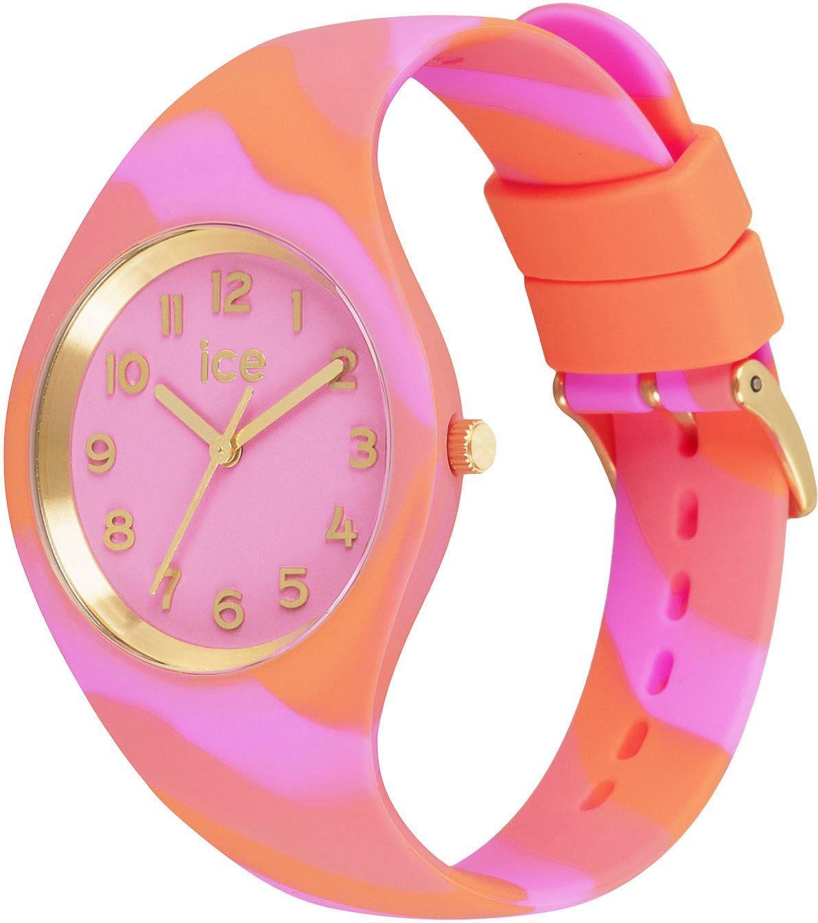 ice-watch Quarzuhr »ICE tie and dye - Small - 3H«, Armbanduhr, Damenuhr, Mineralglas, analog, Silikonarmband