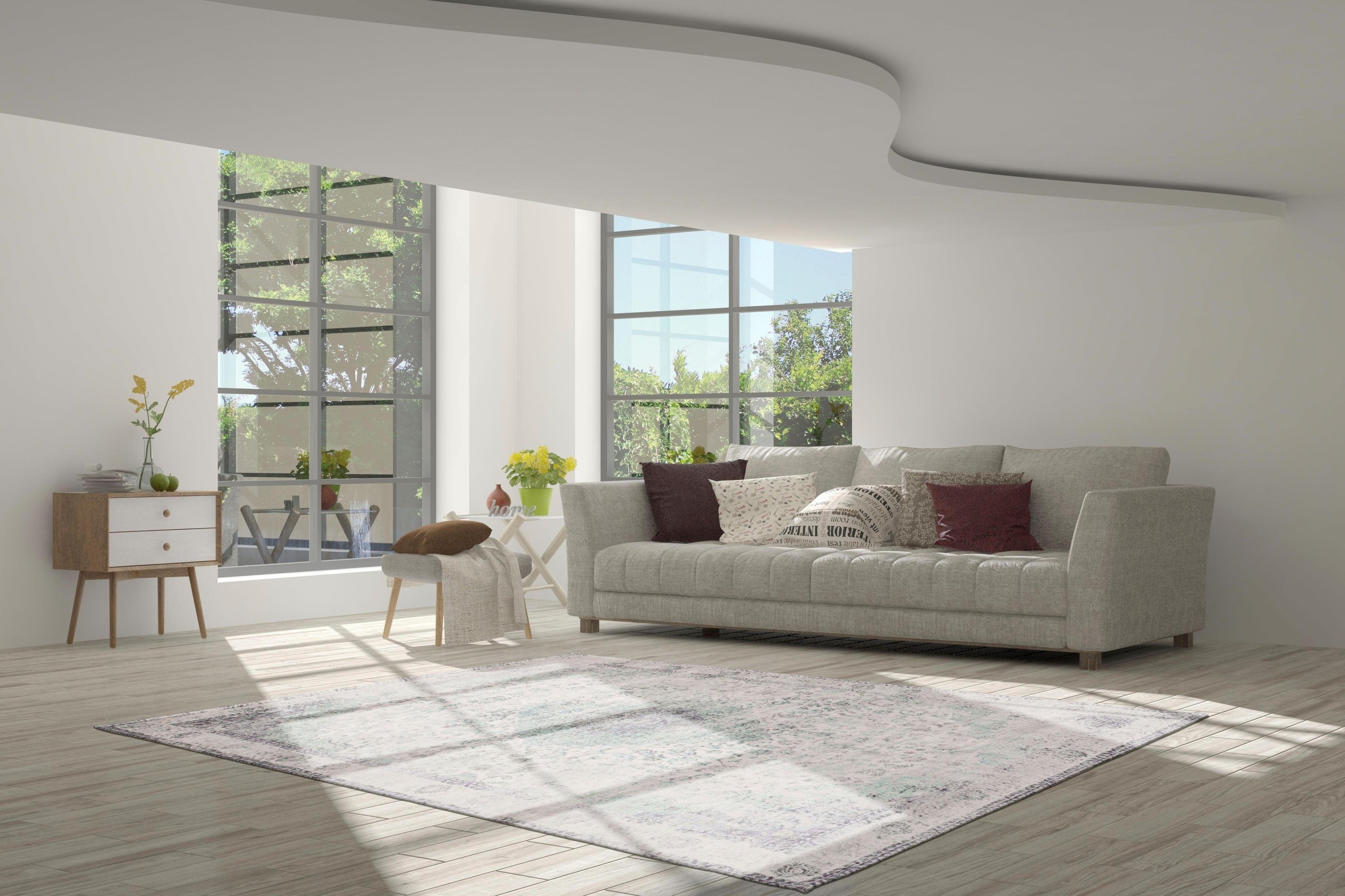 calo-deluxe Teppich »Layata 8031«, rechteckig, 9 mm Höhe, Kurzflor, Wohnzimmer