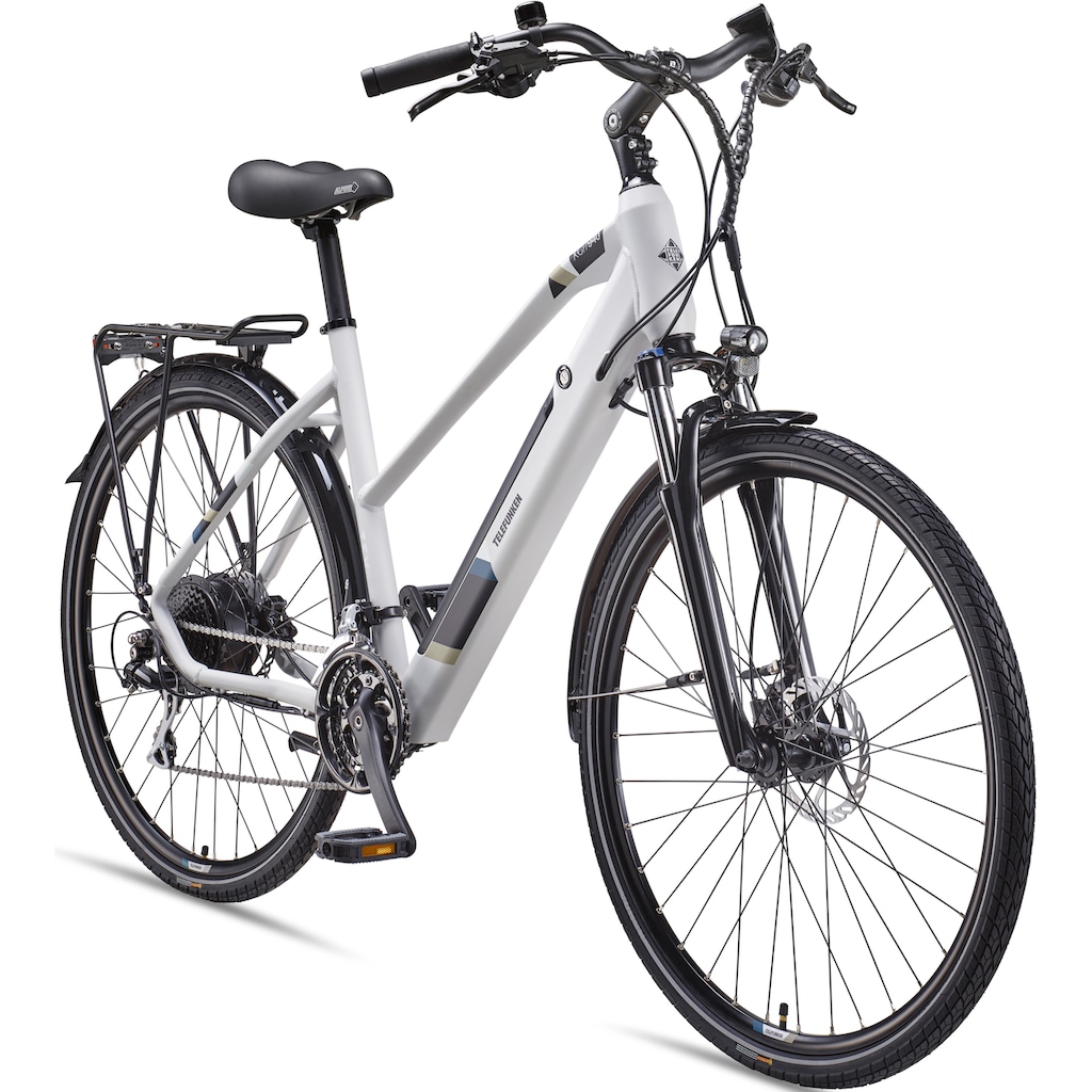 Telefunken E-Bike »Expedition XC940«, 24 Gang, Shimano, Acera, Heckmotor 250 W, (ca. 100 km Reichweite-hydraulische Scheibenbremsen-Straßenzulassung)