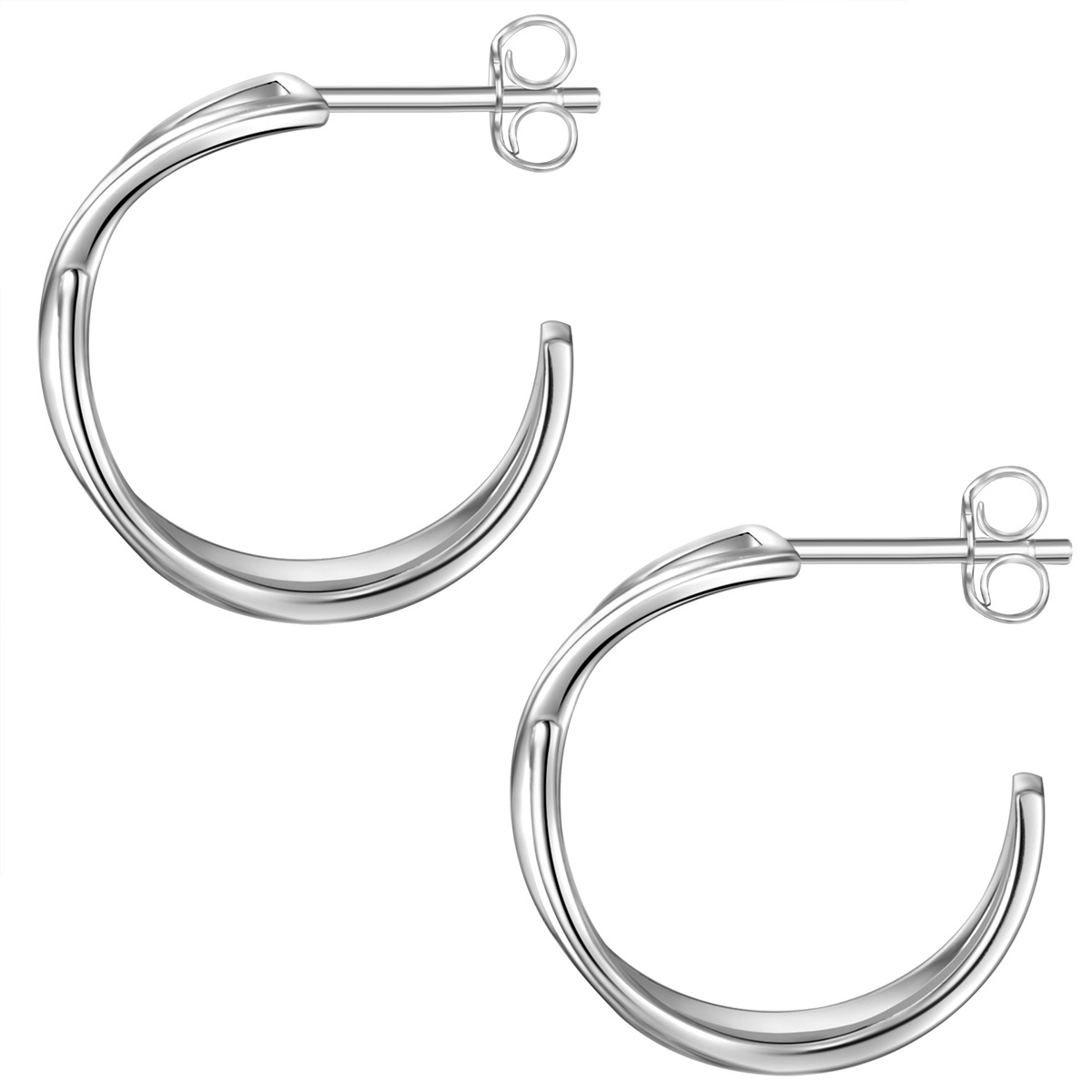 Glanzstücke München Paar Creolen »Set: GSM157«, (2 tlg.), aus Sterling Silber