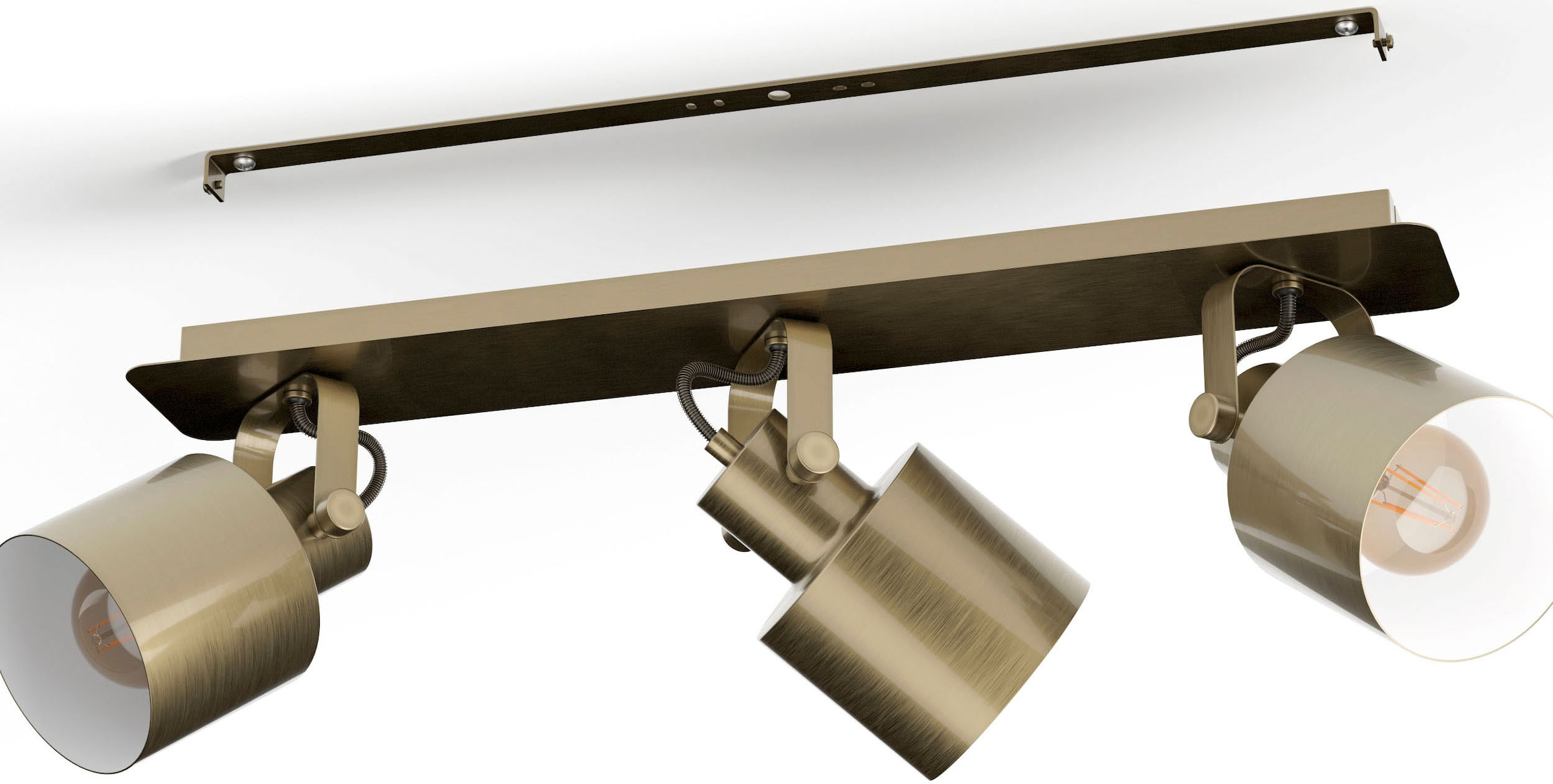 EGLO Deckenspot »SOUTHERY«, Leuchtmittel E27 | Leuchtmittel wechselbar-ohne Leuchtmittel, Deckenspot in gold und weiß aus Stahl - exkl. E27 - 40W