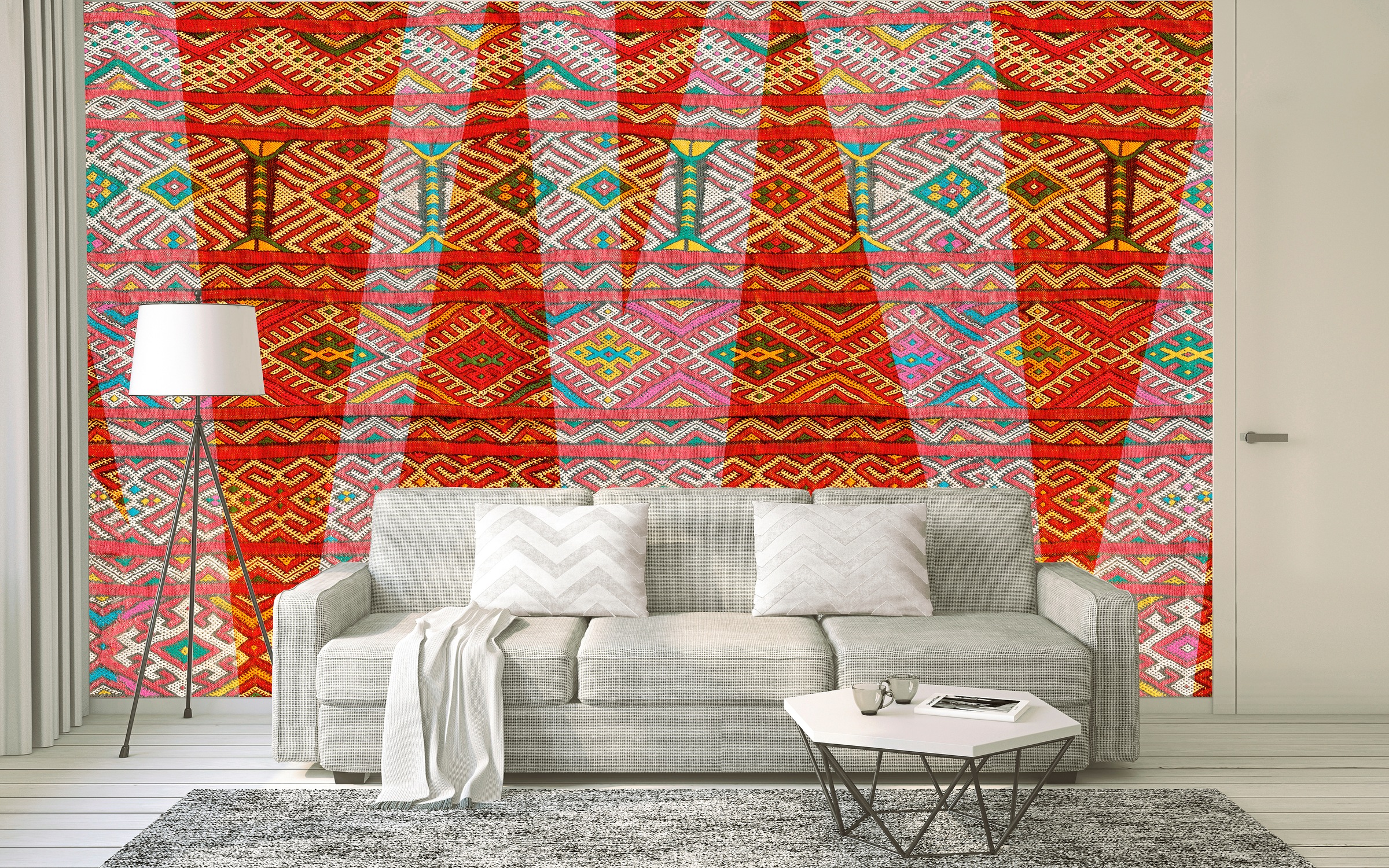 Architects Paper Fototapete »Atelier 47 Carpet Pattern 3«, gestreift, Vlies, Wand, Schräge, Decke