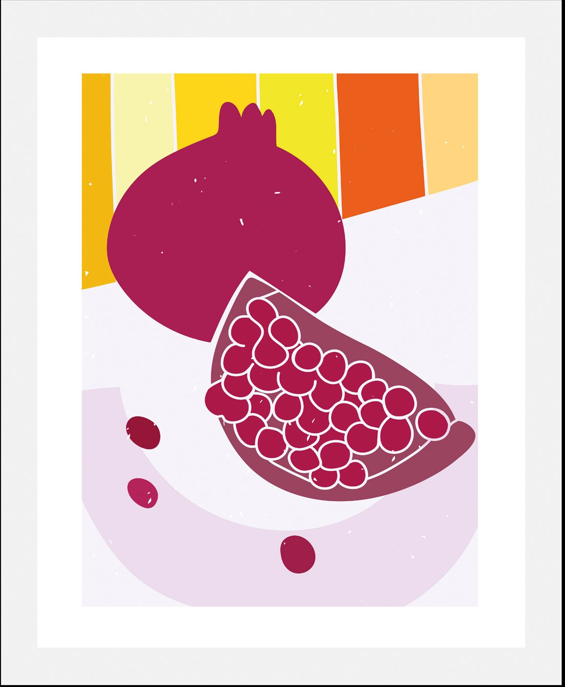 queence Bild »Pomegranate«, Obst-Obst Bilder-Kunst-Abstrakt-Essen-Lebensmit günstig online kaufen