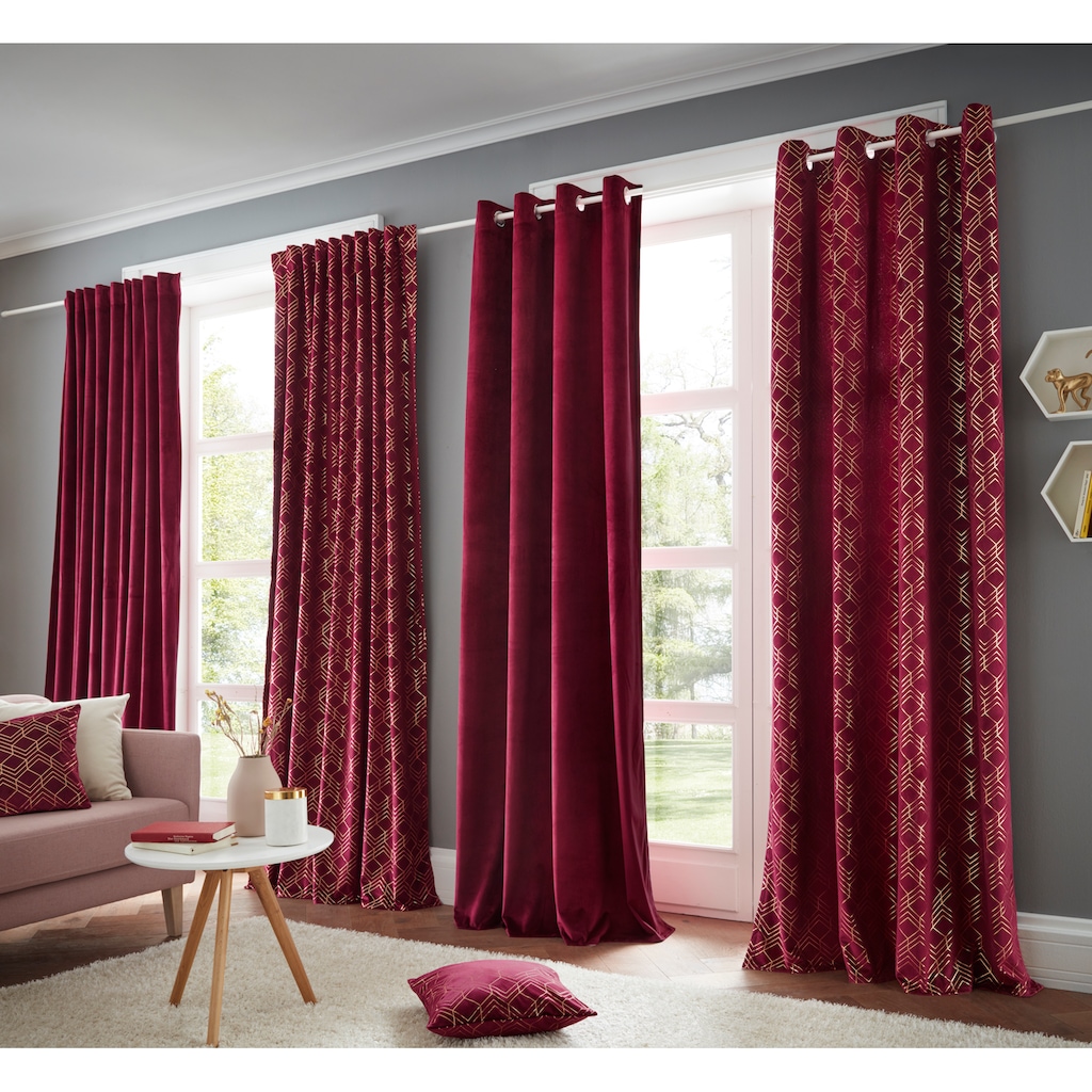 my home Vorhang »Velvet Uni«, (2 St.)