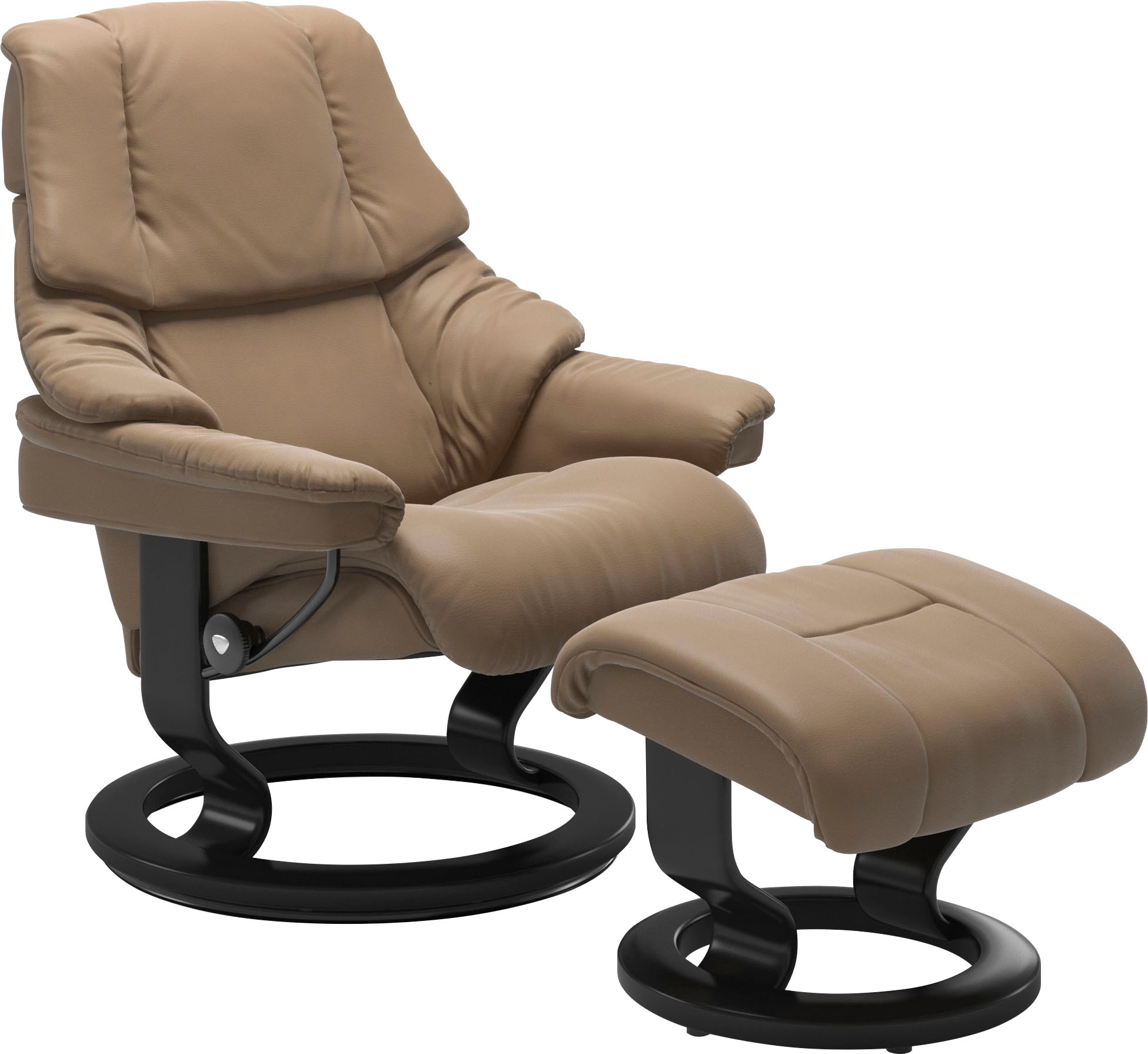 Stressless® Relaxsessel-Set »Reno«, mit Hocker, mit Classic Base, Größe S, M & L, Gestell Schwarz
