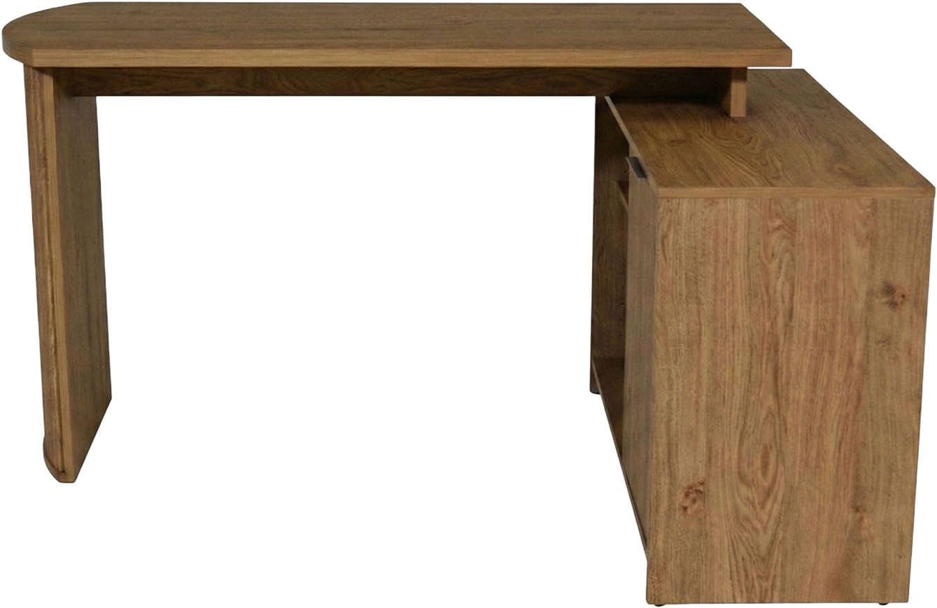Jahnke Eckschreibtisch »MOON C 14 E« Eckschreibtisch, wechselseitig montierbar, 2 Fächer, Breite:140 cm