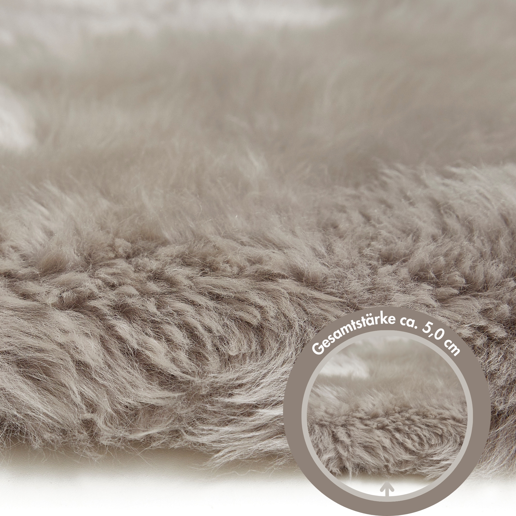 LUXOR living Fellteppich »Schaffell Namika«, fellförmig, 50 mm Höhe, echtes Lammfell, weich & flauschig, große Farbauswahl, in 2 Größen