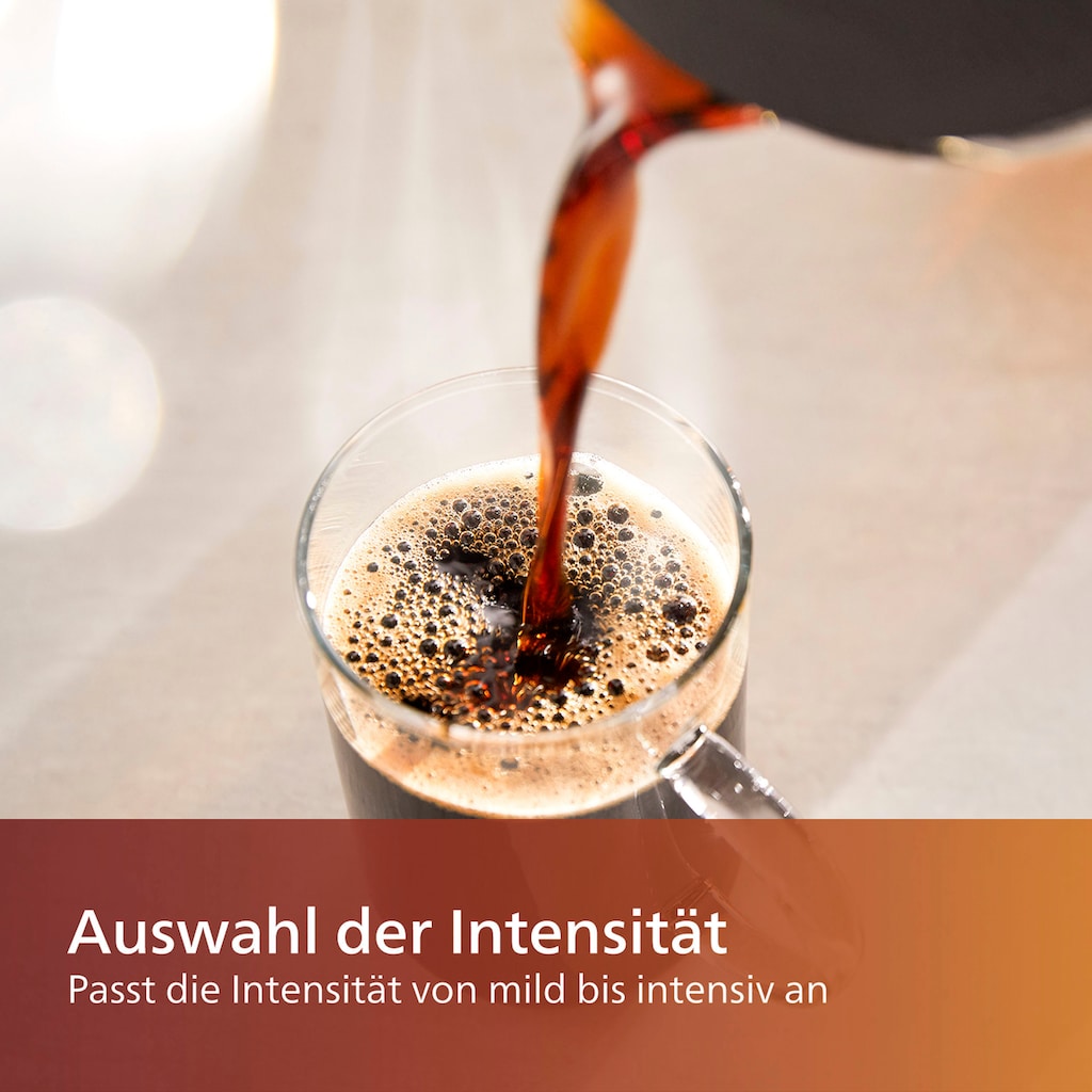 Philips Kaffeemaschine mit Mahlwerk »Grind & Brew HD7769/00«, doppeltes Bohnenfach, edelstahl/schwarz