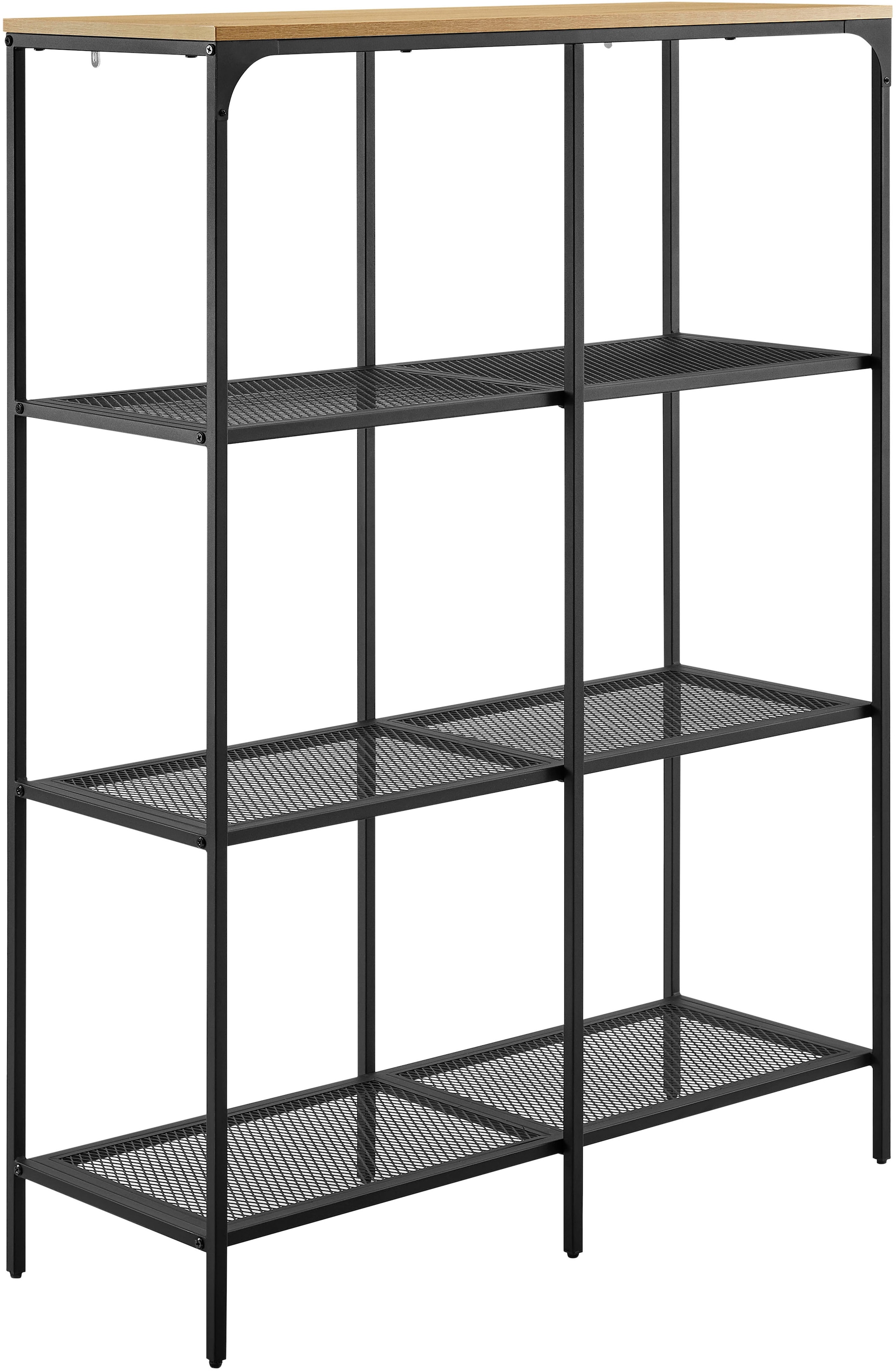 OTTO home Mehrzweckregal »Amance« natürliche ABS-Kanten, robustes Metallgestell, Höhe 136 cm