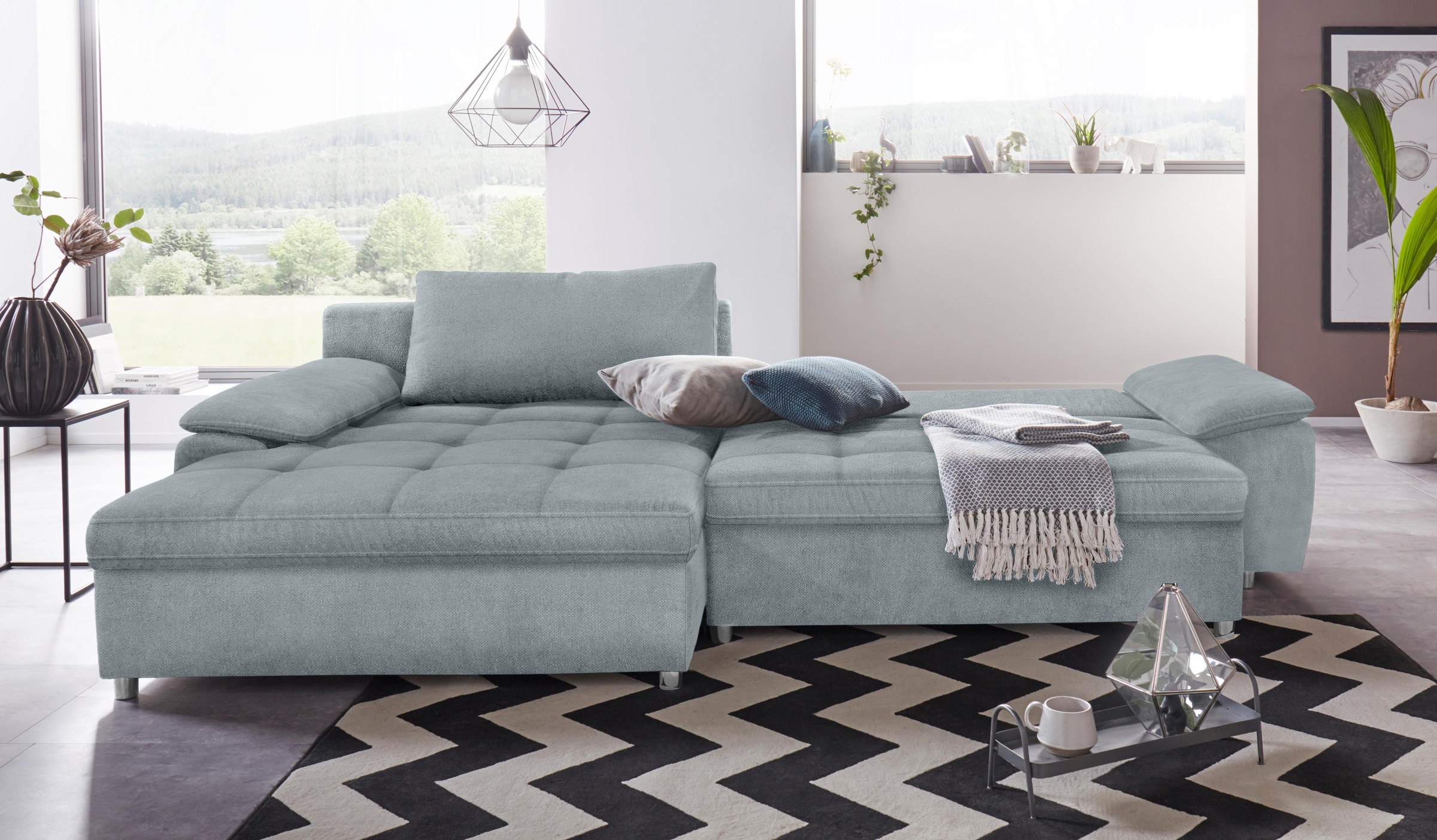 sit&more Ecksofa »Labene L-Form«, wahlweise mit Bettfunktion und Bettkasten günstig online kaufen