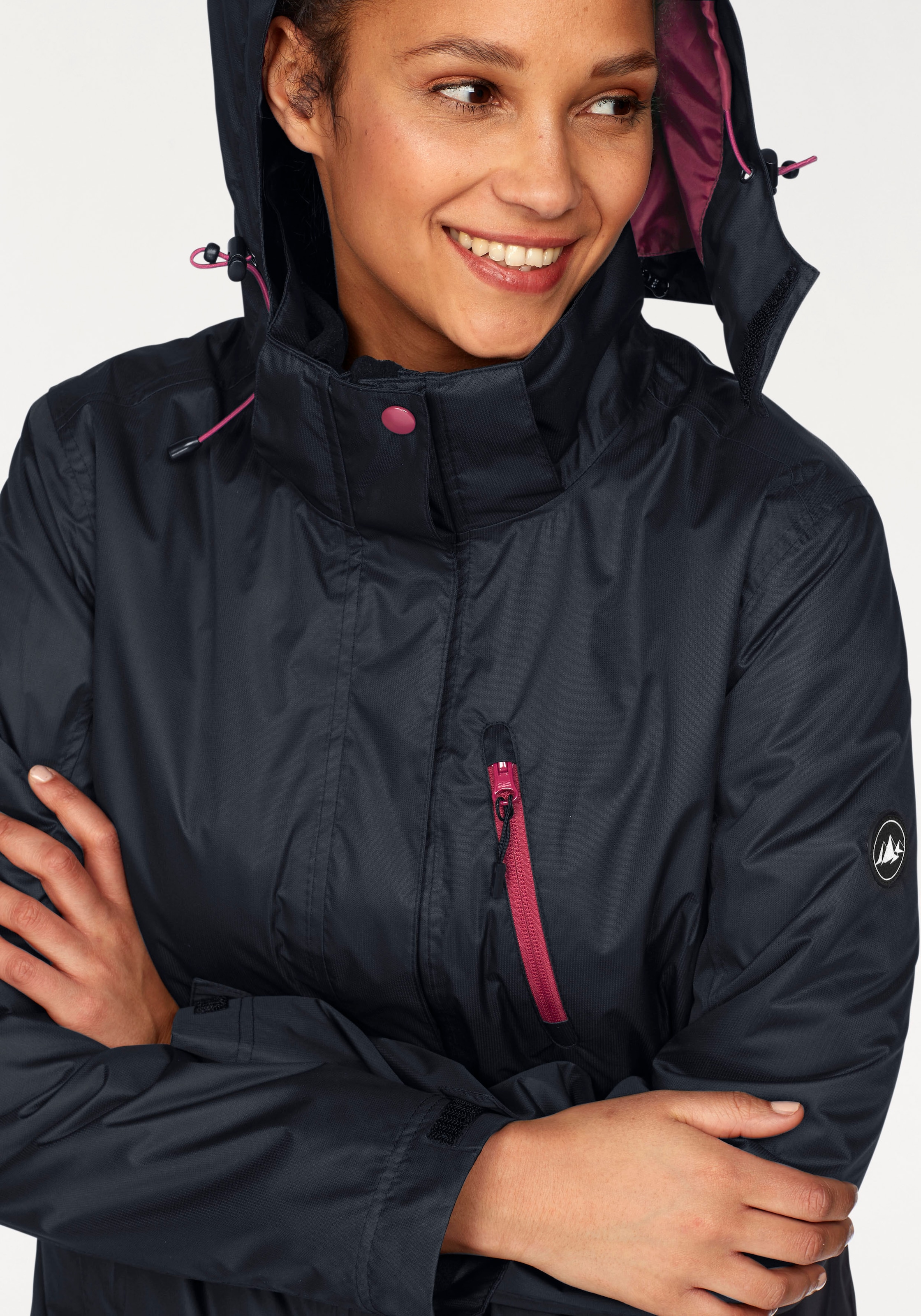 Polarino 3-in-1-Funktionsjacke 2 Stk. tlg. mit Kapuze Außenjacke: 3.000mm Wassersäule, wind- & wasserdicht, atmungsaktiv