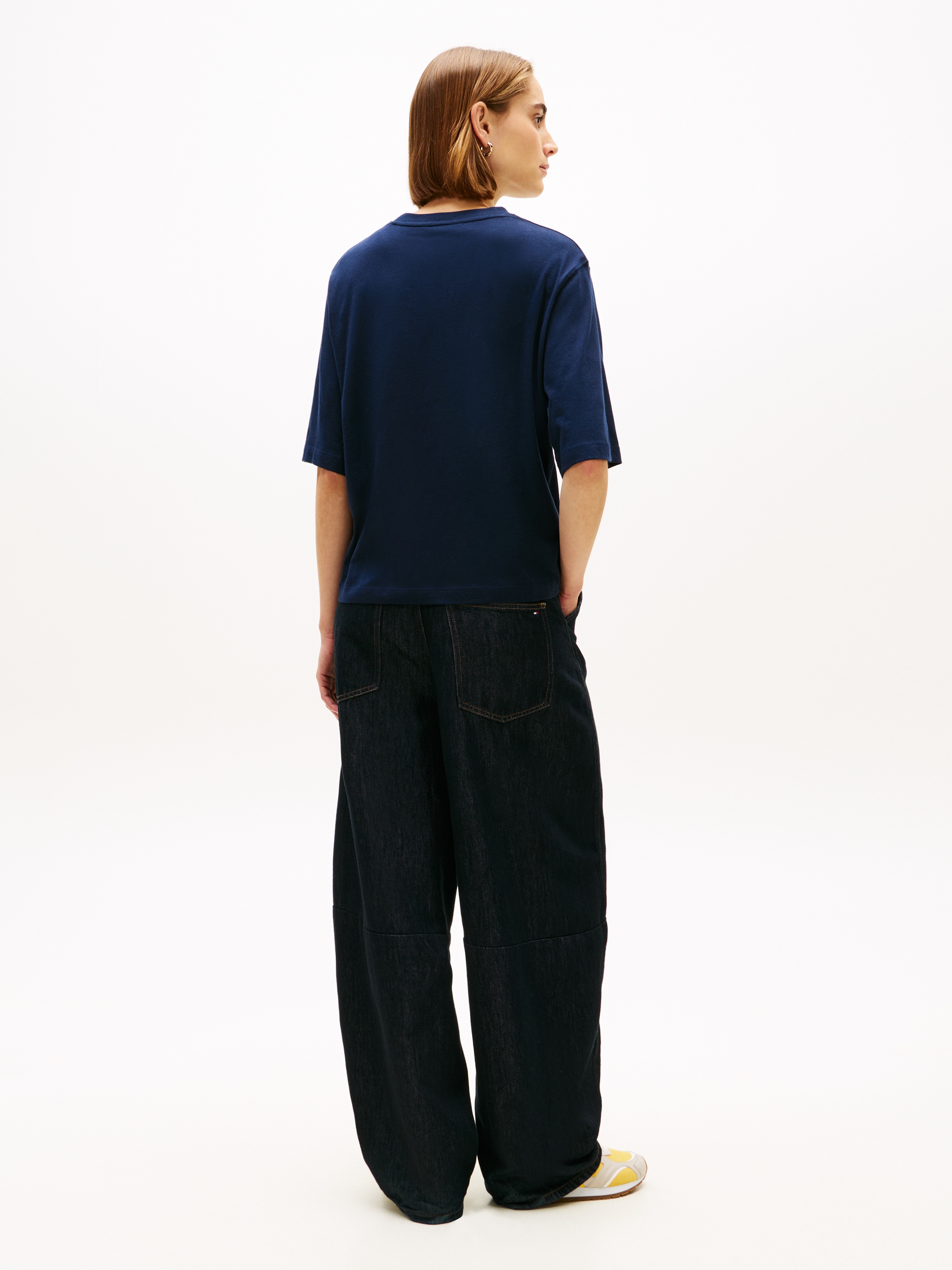 Tommy Hilfiger Langarmshirt »CORP LOGO TRAPEZE C-NK TEE«