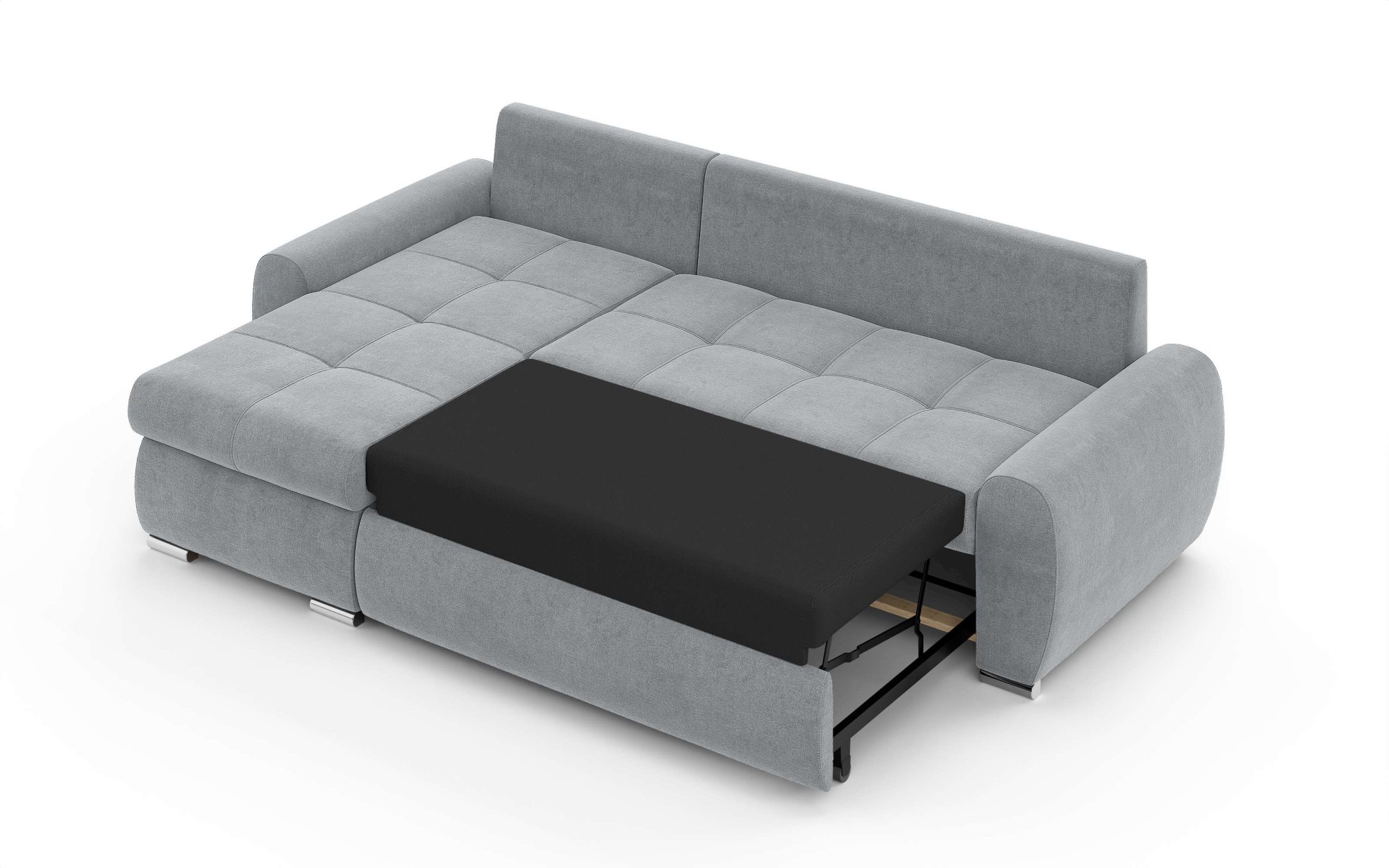 INOSIGN Ecksofa »HAVERHILL Schlafsofa mit Bettkasten, Maße B/H/T: 237/89/166 cm«, L-Form mit Recamiere links oder rechts bestellbar, Wellenunterfederung