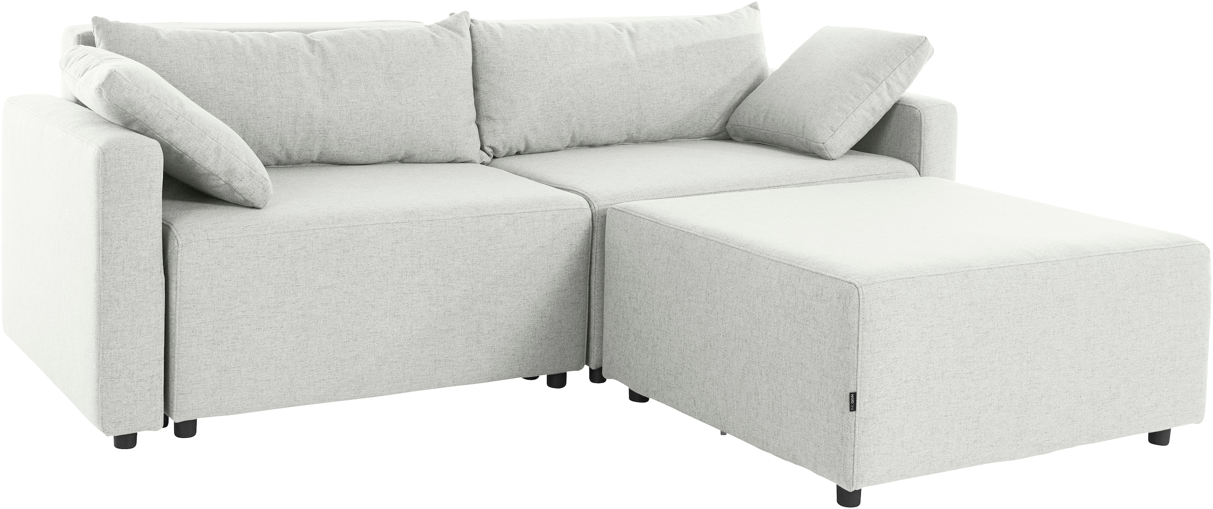 INOSIGN Ecksofa »Marva 3tlg. L-Form«, beide Armlehnelemente ausziehbar für Bettfunktion, mit Bettkasten
