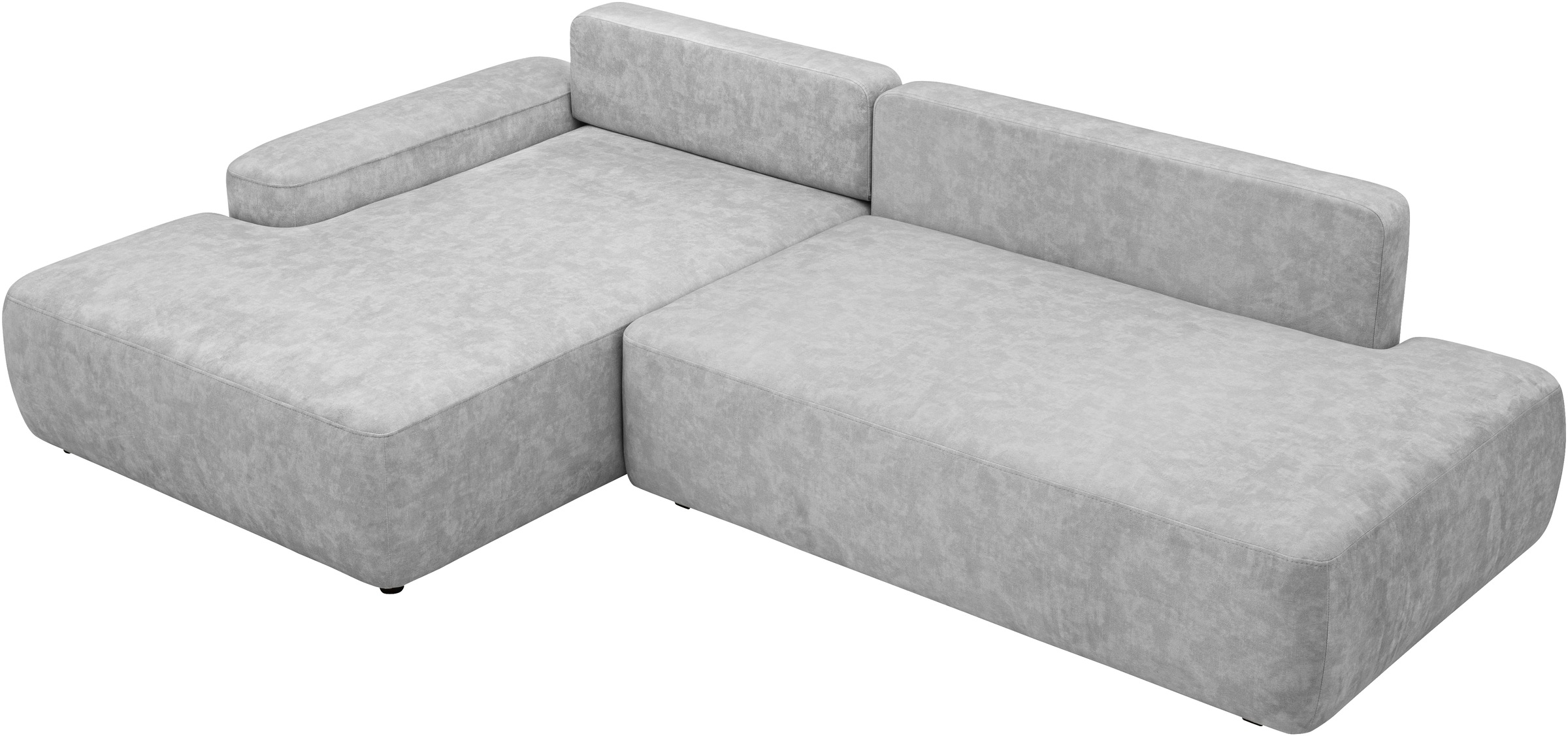 INOSIGN Ecksofa »TORGE, Schlafsofa Cord, Samtvelours u. Strukur fein, Couch in L-Form«, Schlaffunktion und Bettkasten, Liegefläche: 210x125 cm, neues Design