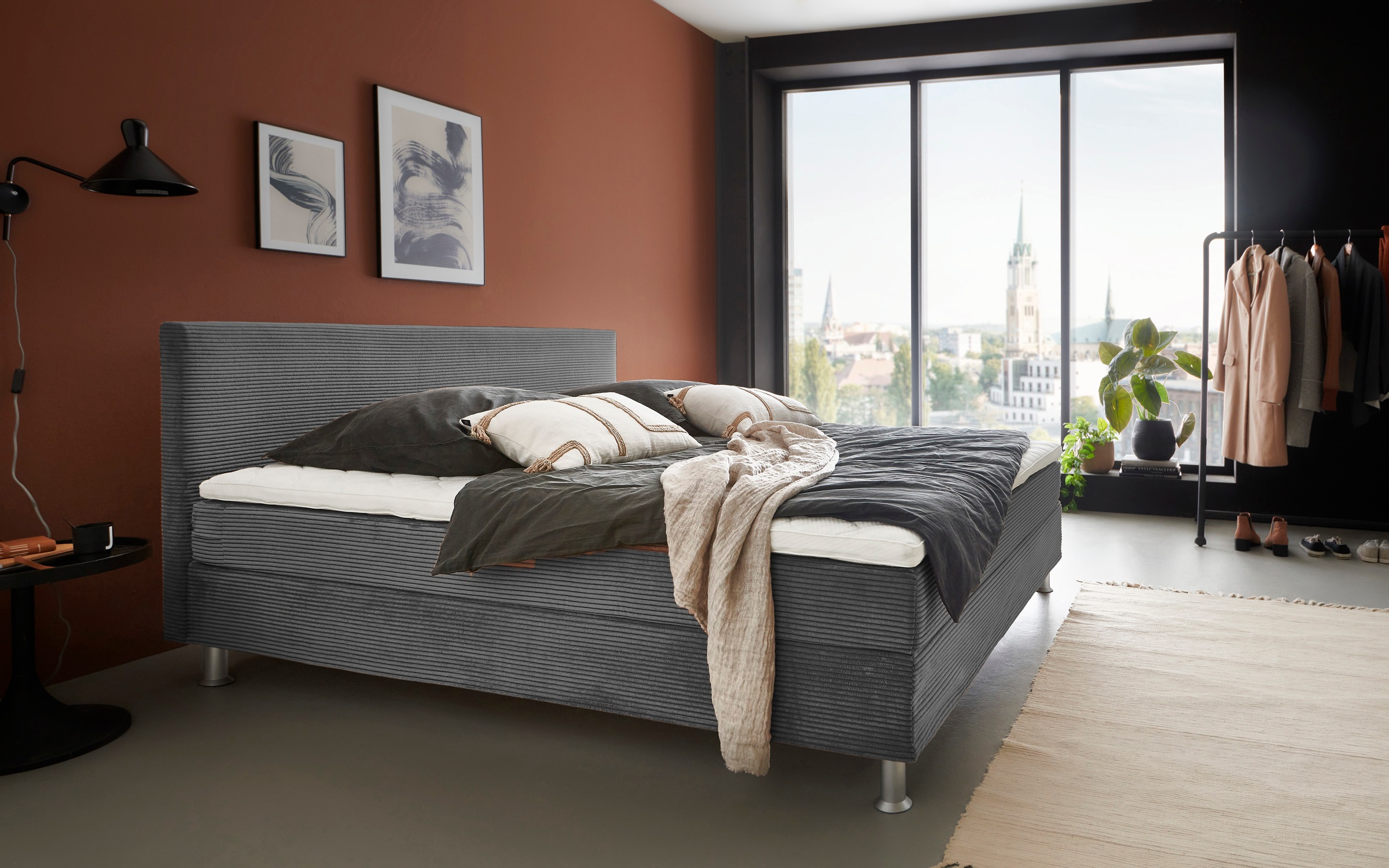 ATLANTIC home collection Boxbett »Edison«, inkl. Bonnellfederkern-Matratze und Topper