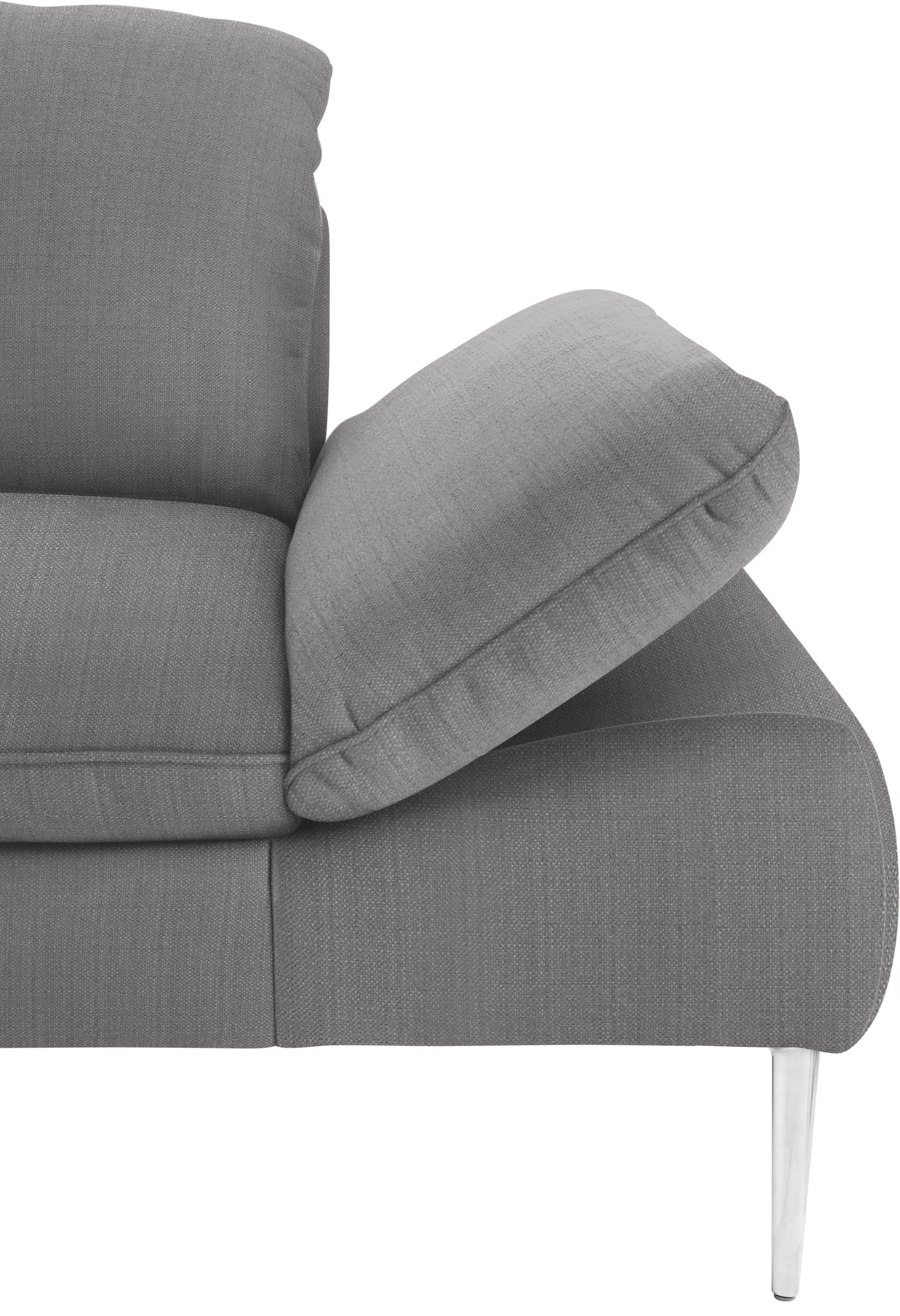 W.SCHILLIG 2-Sitzer »enjoy&MORE«, mit Sitztiefenverstellung, Füße silber matt, Breite 202 cm