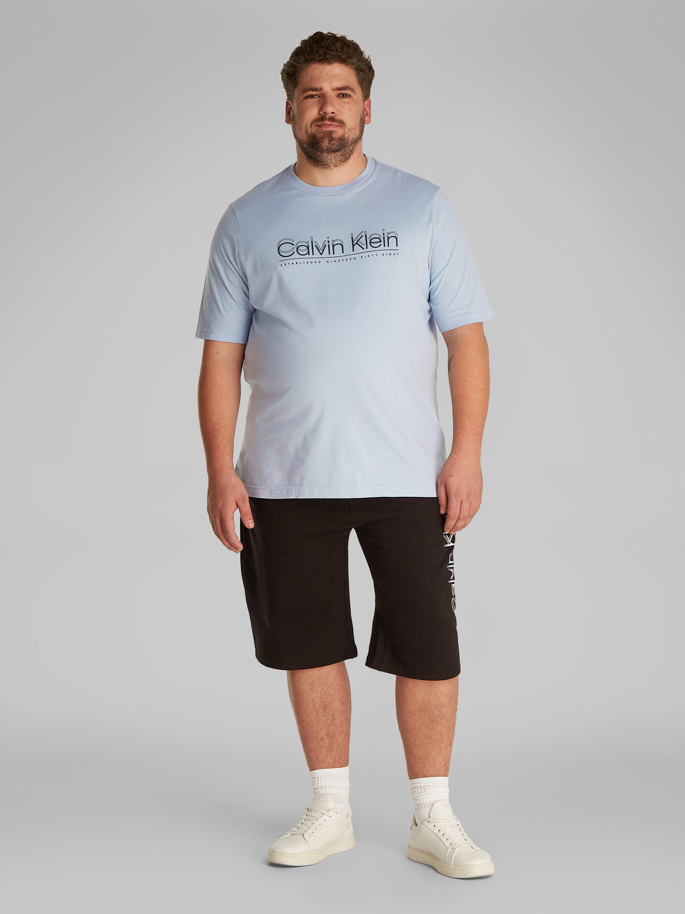 Calvin Klein Big&Tall T-Shirt »BT_CP-DOUBLE LOGO T-SHIRT«, in großen Größen