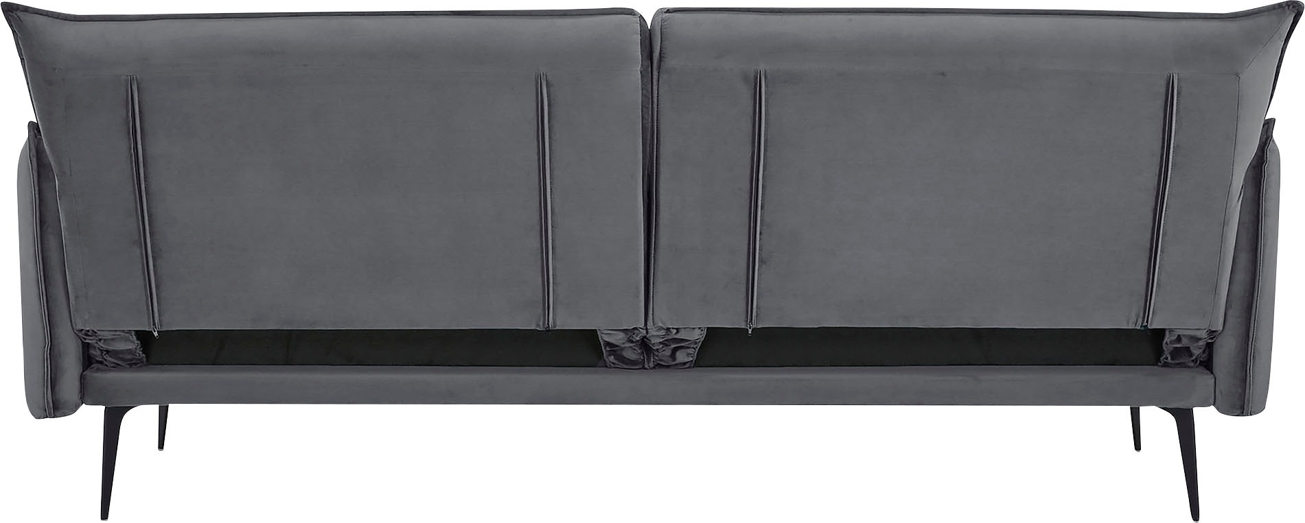 SalesFever 3-Sitzer, Modernes 3-Sitzer Sofa: Samtbezug, ausziehbar, manuell verstellbar
