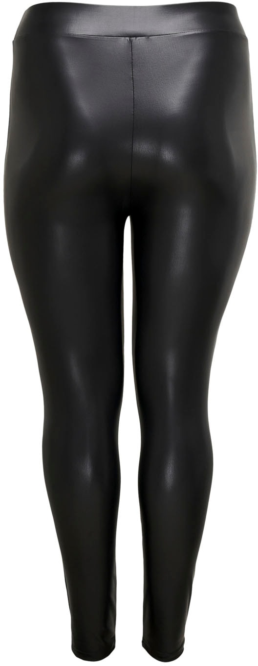 ONLY CARMAKOMA Lederimitathose »NOS CARROOL«  in verschlussloser Form